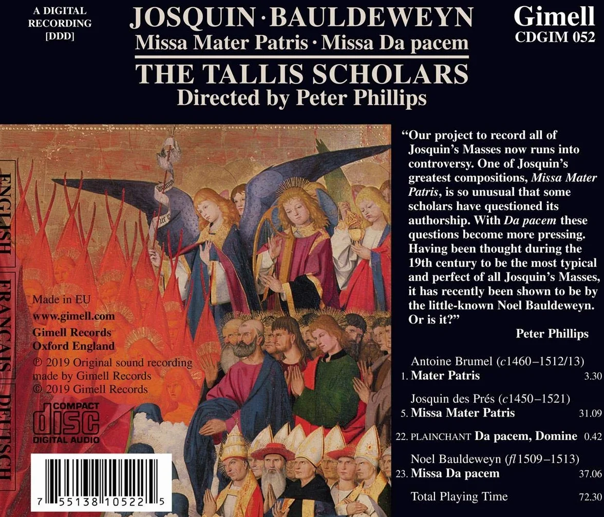 Josquin/Bauldeweyn: Missa Mater Patris/Missa Da Pacem