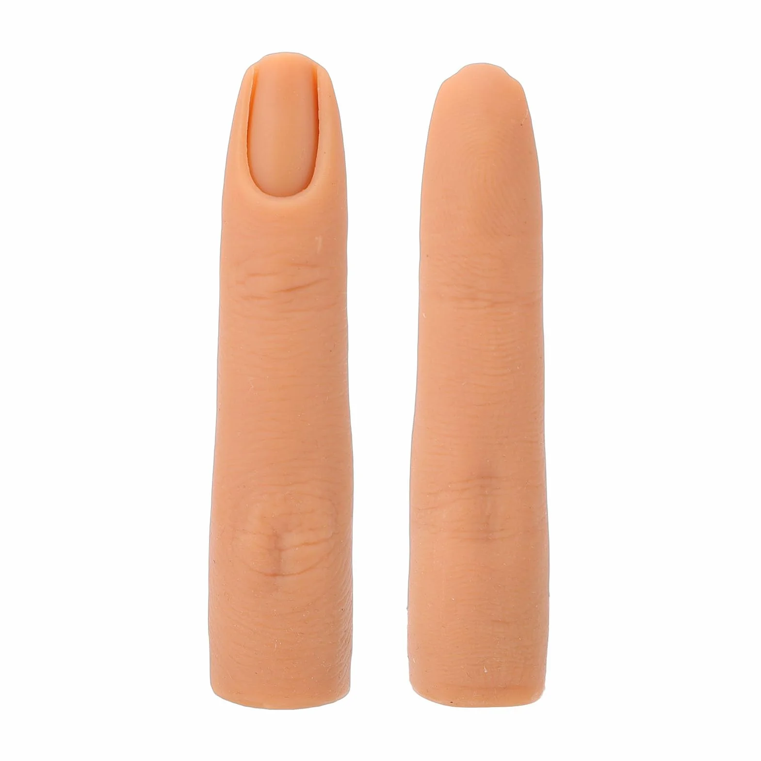 Yinhing Palec do ćwiczeń Paznokci, 2 szt. Elastyczny, Zginany Silikonowy Manicure Model Sztucznego Palca z Wbudowanymi Stawami, do ćwiczeń Zdobienia Paznokci Początkujący Profesjonaliści