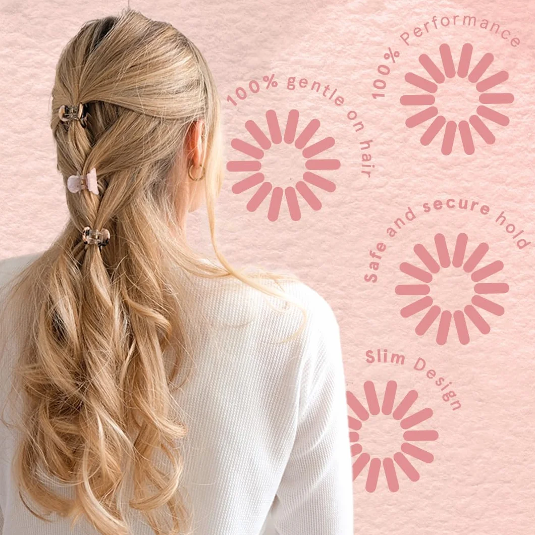 invisibobble CLIPSTAR 4 x spinka do włosów antypoślizgowa różowa brązowa panterka