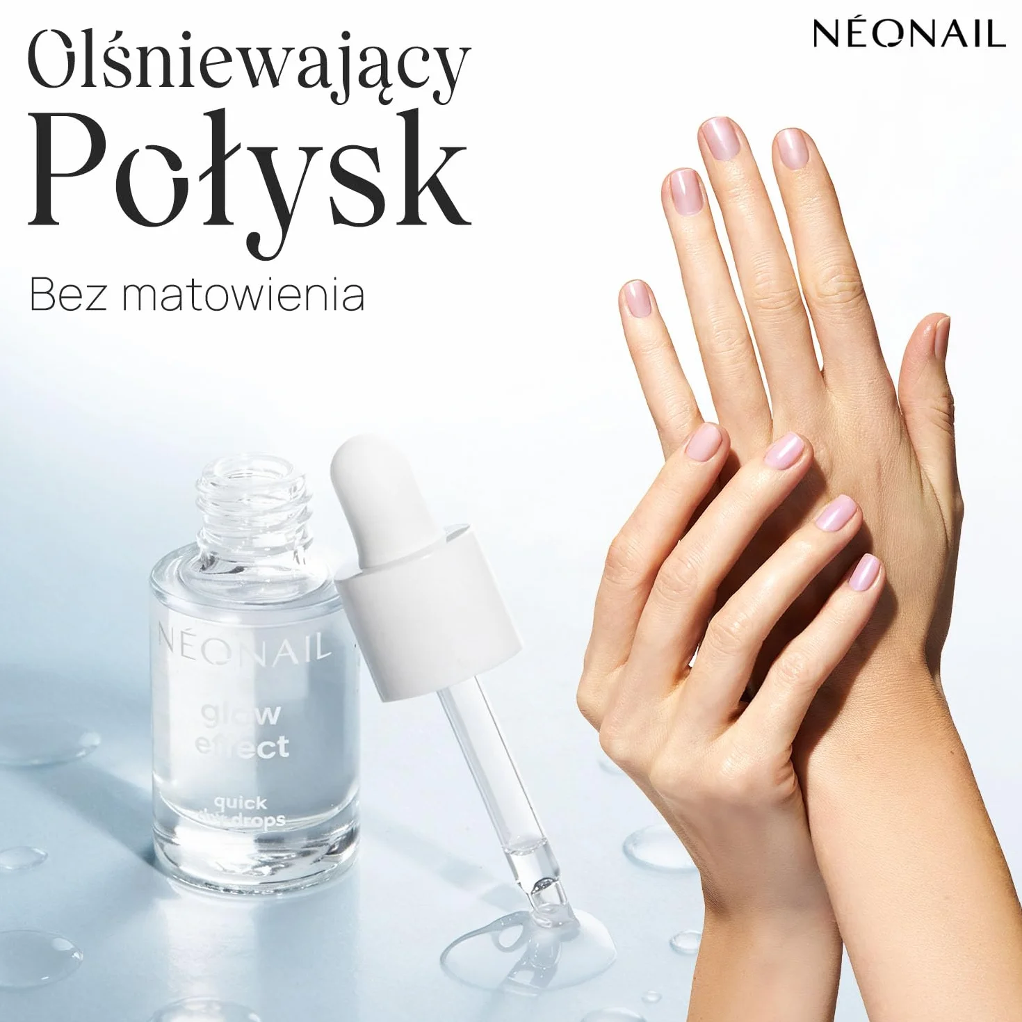 NÉONAIL Glow Effect Quick Dry Drops Wysuszacz do Lakieru Klasycznego 6,5 ml