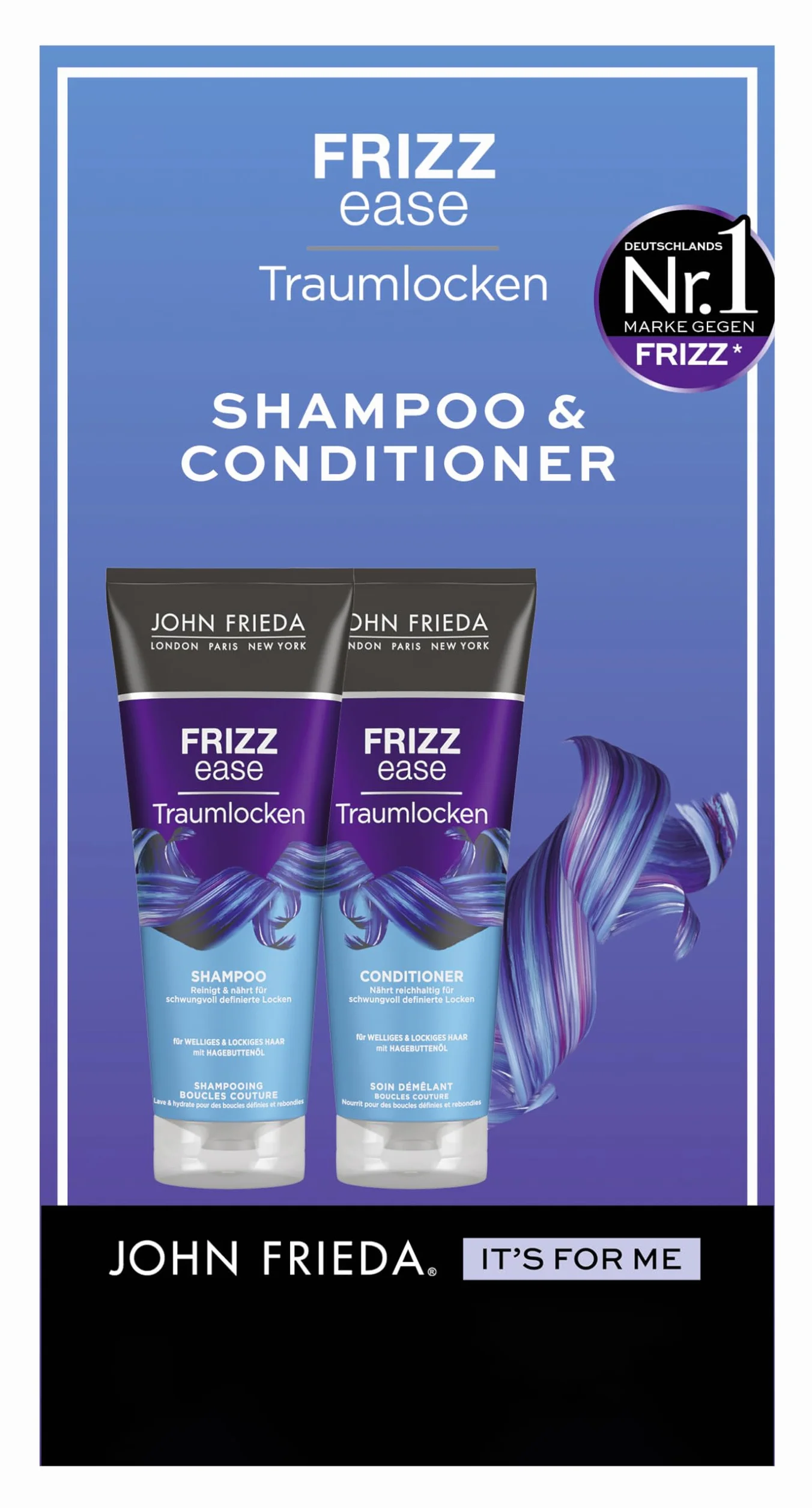 John Frieda Frizz Ease Dream Loki zestaw szampon i odżywka 250 ml do włosów falistych kręconych