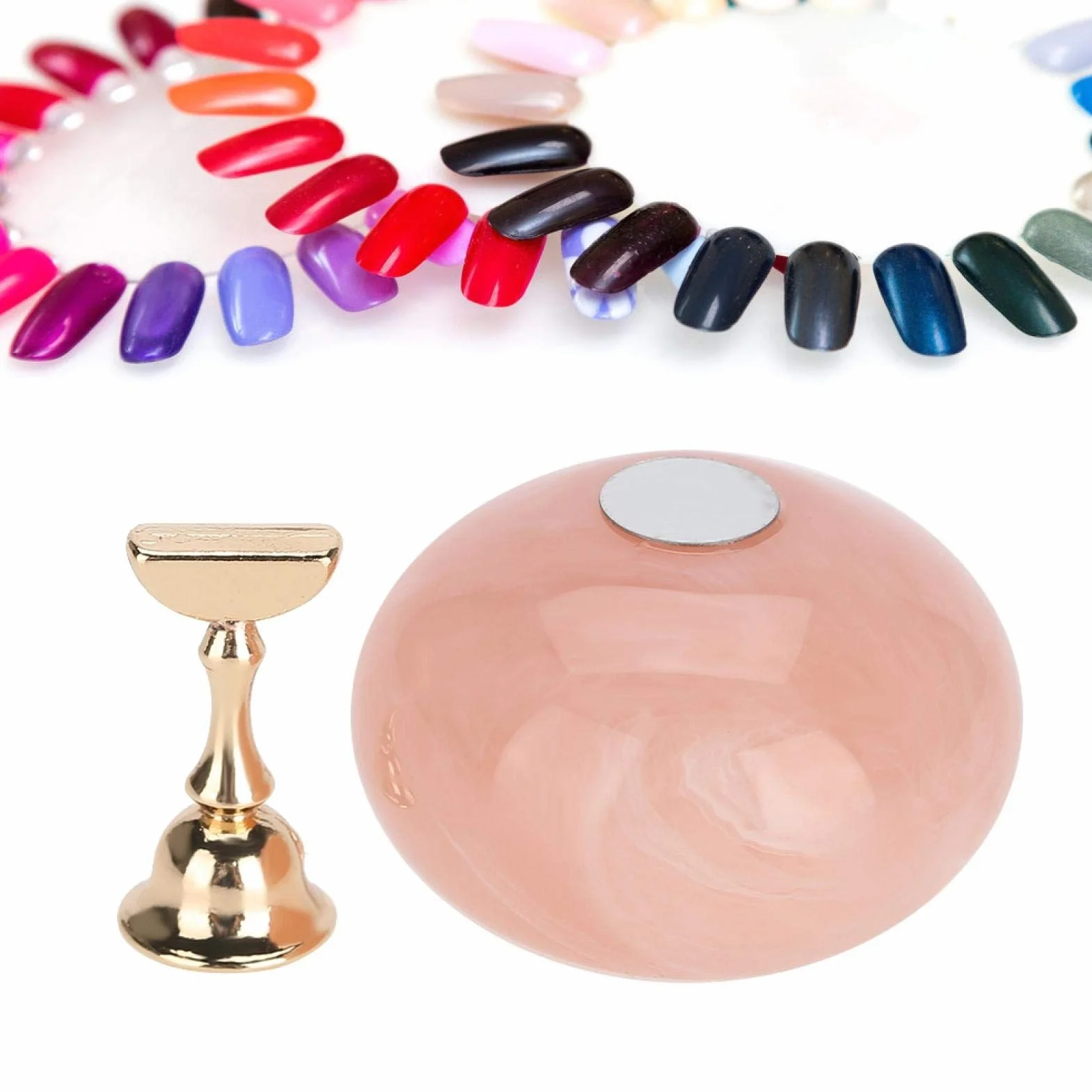 Crystal Magnetic Base Magnetic Nail Tips Manicure Holder Diamond Clasp Charms
