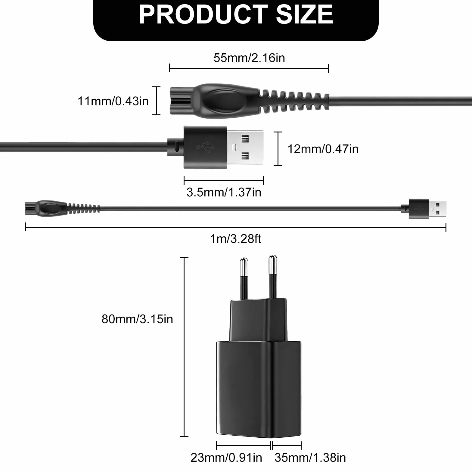 flintronic 5V ładowarka kompatybilna z Philips One Blade 360 QP2824 QP2734 QP2834 QP1924 QP4631 MG5910 MG7910 MG7950 MG9525 MG9510 X3052