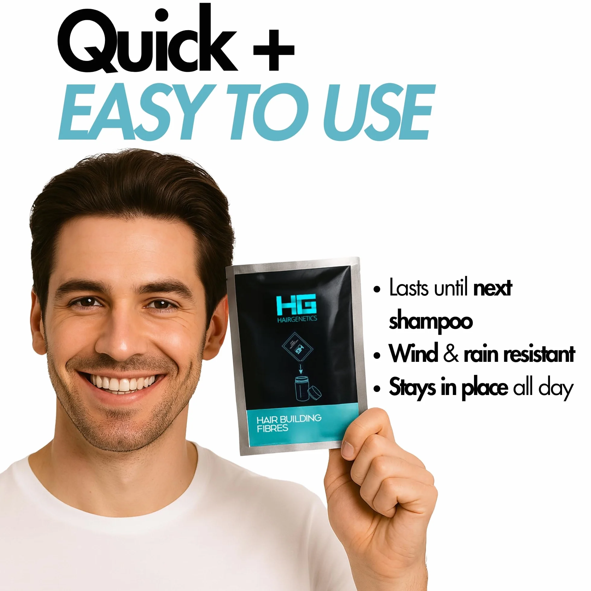 Hair Genetics® Advanced Keratin Hair Fibers – duży wkład 22 g, naturalna koncepcja, aby zaoszczędzić pieniądze, profesjonalny korektor do wypadania włosów, dla mężczyzn i kobiet (czarny)
