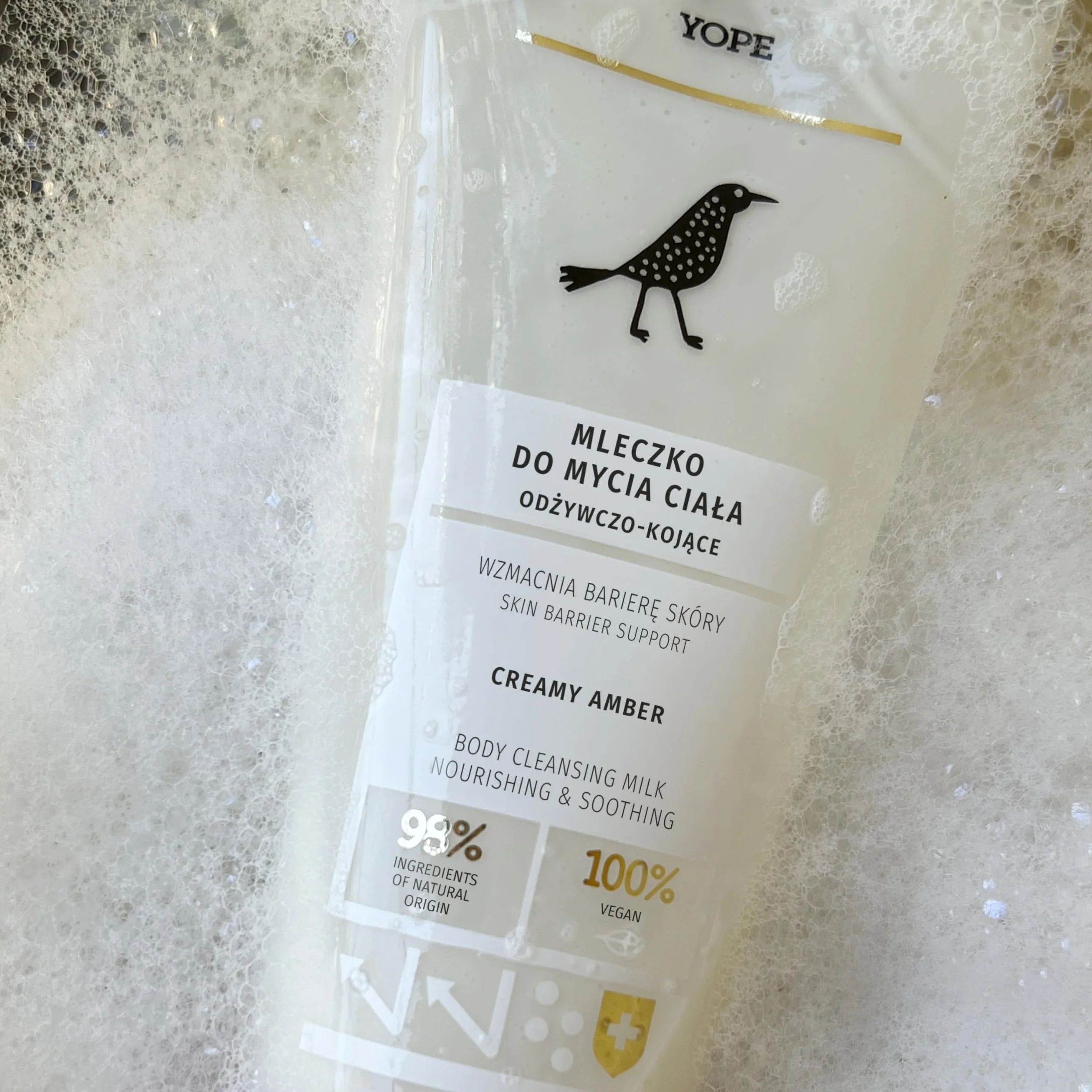 YOPE Balsam do ciała, Creamy Amber, rozświetlający cząsteczkami złota, pielęgnujący, 200 ml
