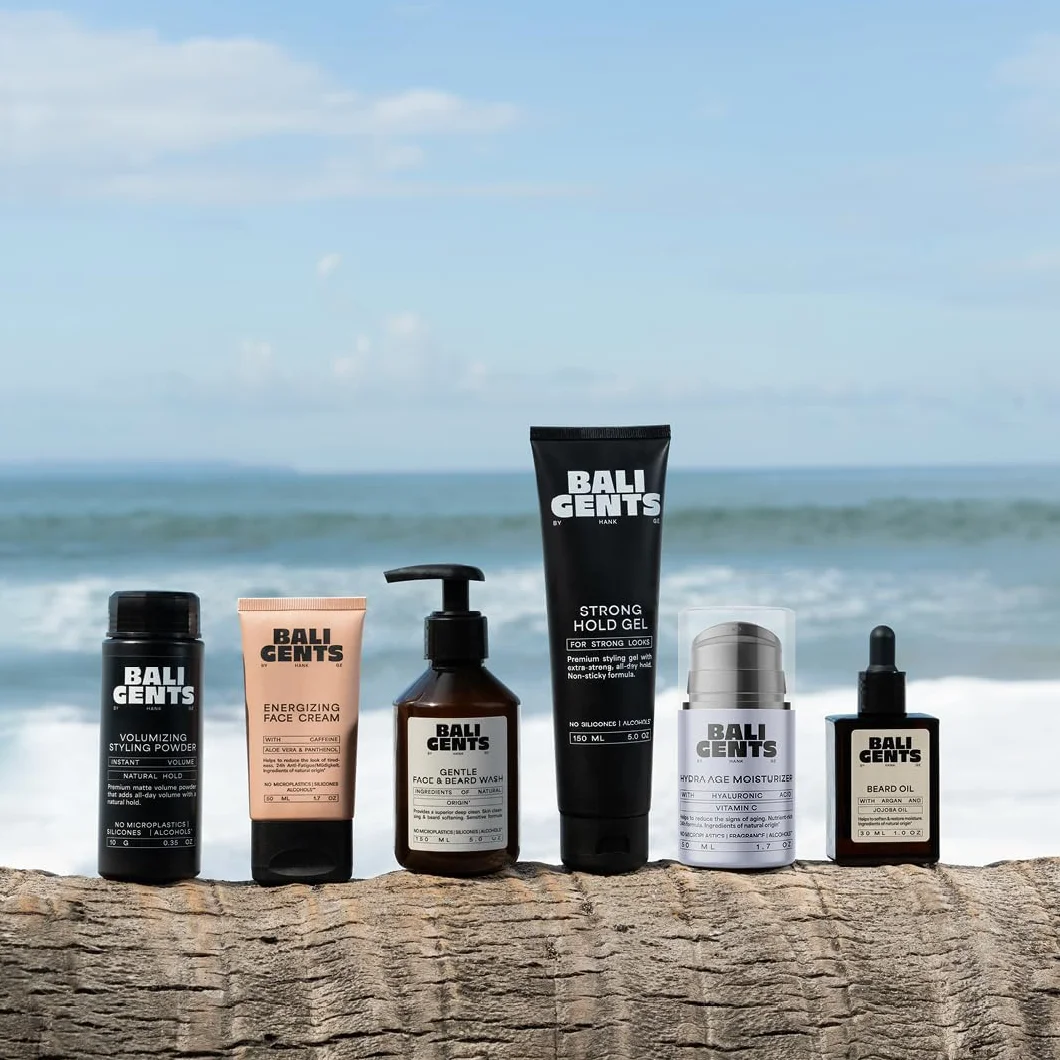 BALI GENTS Beard Oil – wegański olejek do brody z olejkiem arganowym, jojoba i słonecznikowym, 30 ml