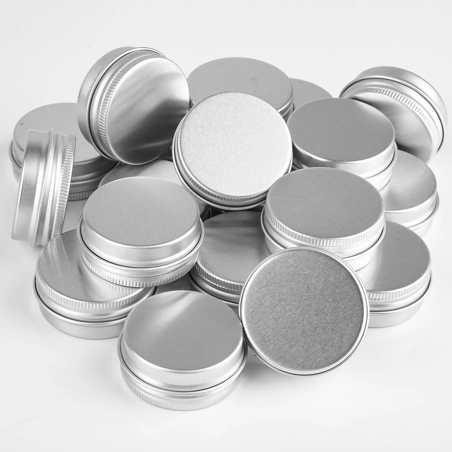 Puste pojemniki aluminiowe 15 ml okrągłe tygiel podróżny z zakręcaną pokrywką