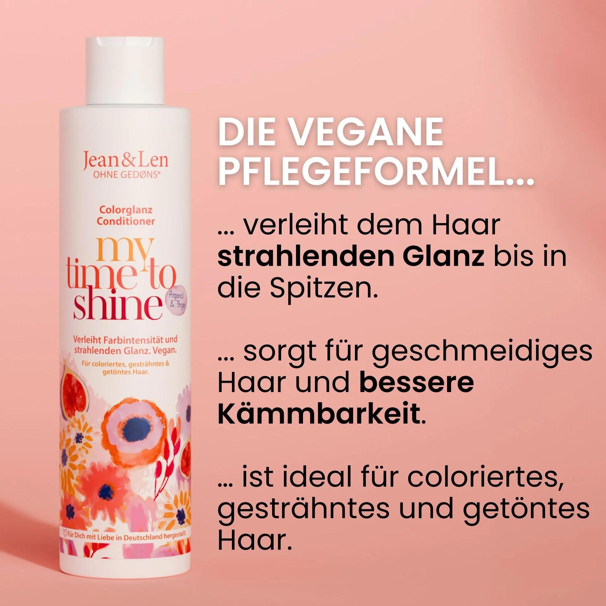 Jean & Len Odżywka Colorglanz olejek arganowy i figa do włosów farbowanych 300 ml