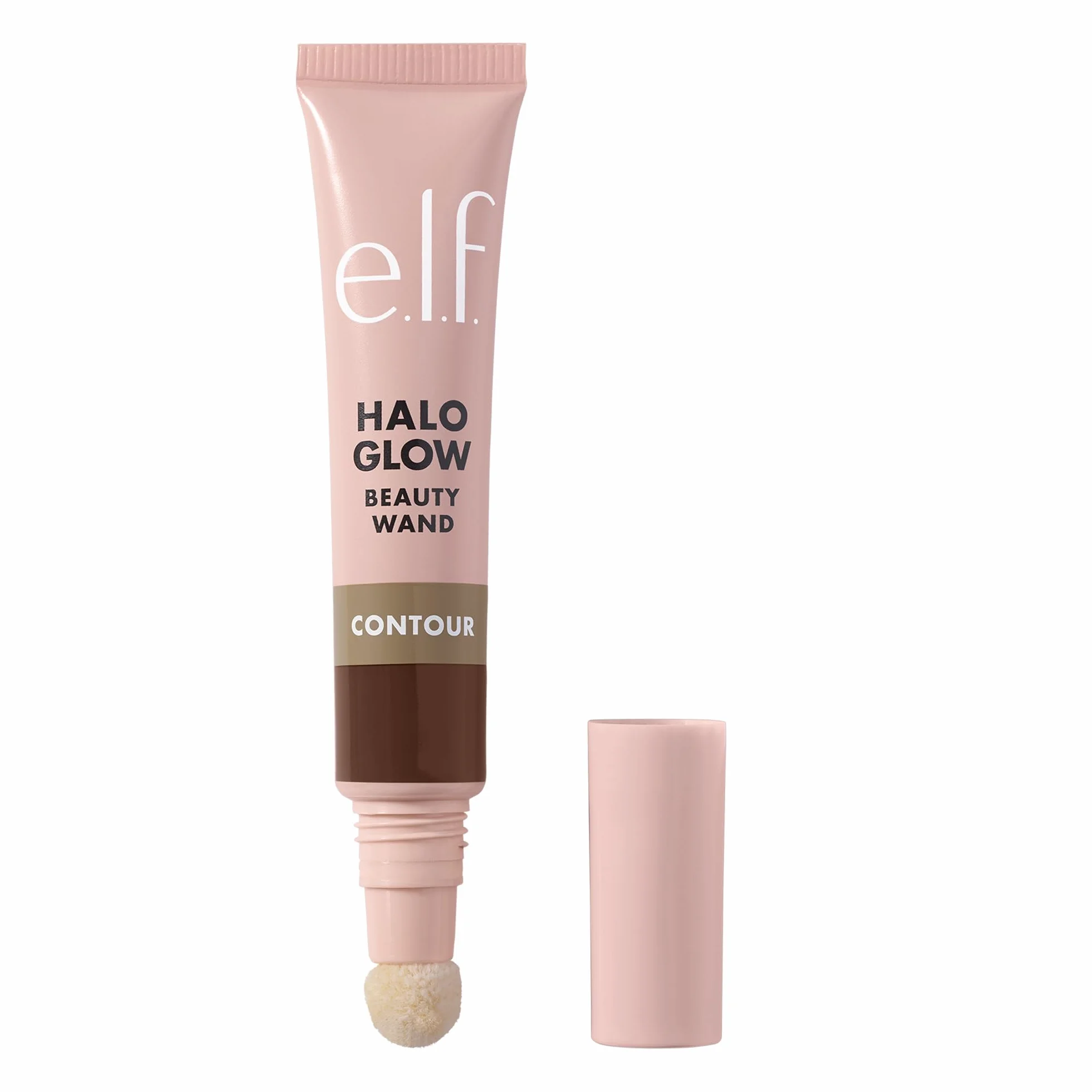 e.l.f. Halo Glow Contour Beauty Wand, płynna różdżka konturowa, formuła do zbudowania, wegańska, brązowa/głęboka