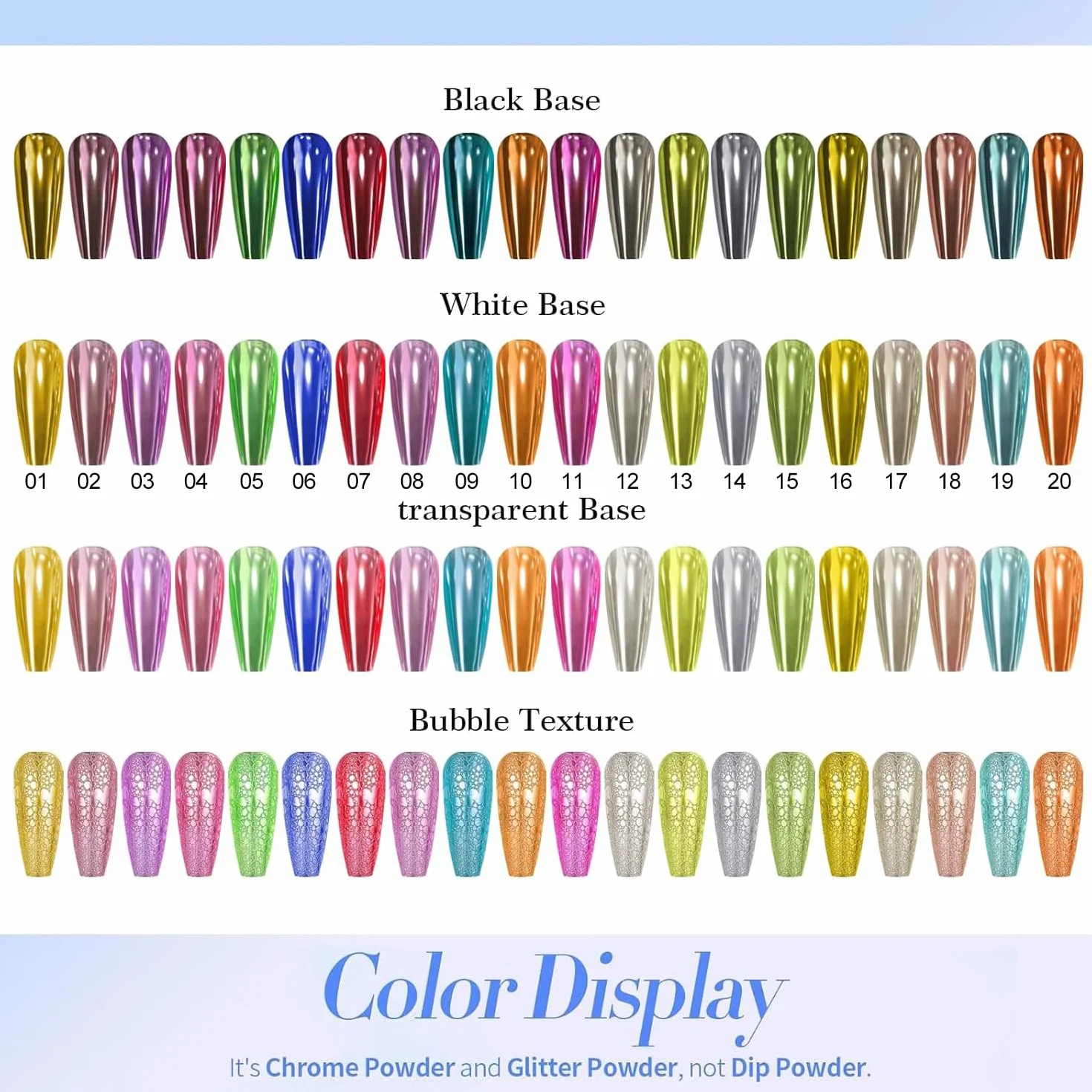Chrome Nail Powder lustrzany holograficzny brokat metaliczny chrom puder do manicure DIY (10)