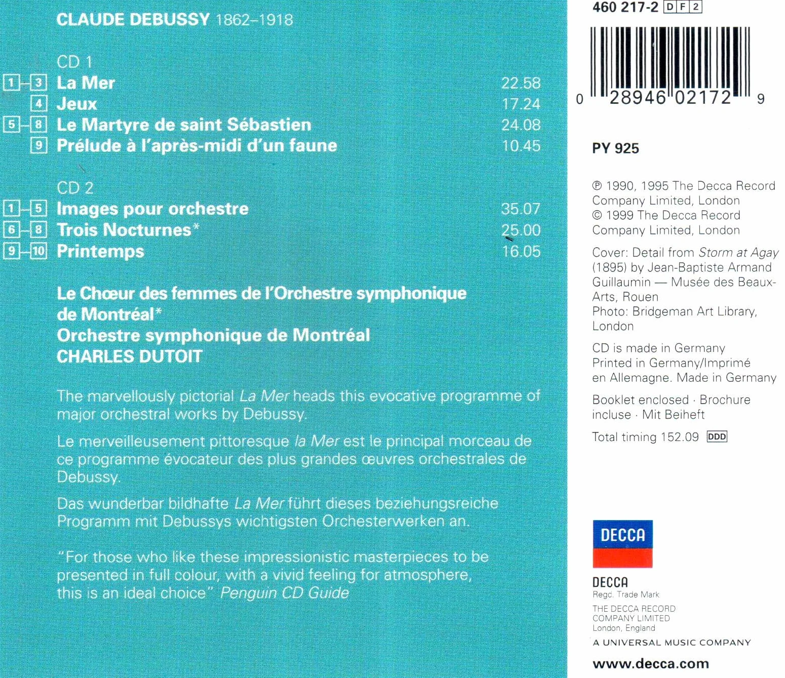 Debussy: La Mer; Images; Nocturnes etc.