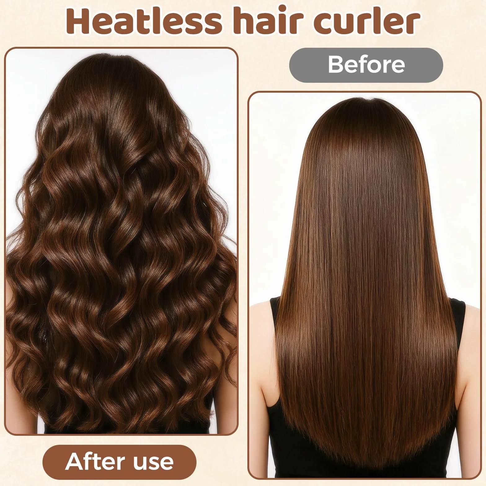 3 sztuki Heatless Curls taśma z czepkiem do spania, Overnight Blowout Rods, beztemperaturowe wałki do włosów na noc, overnight curls, loki, bez wysokiej temperatury, do włosów średnich