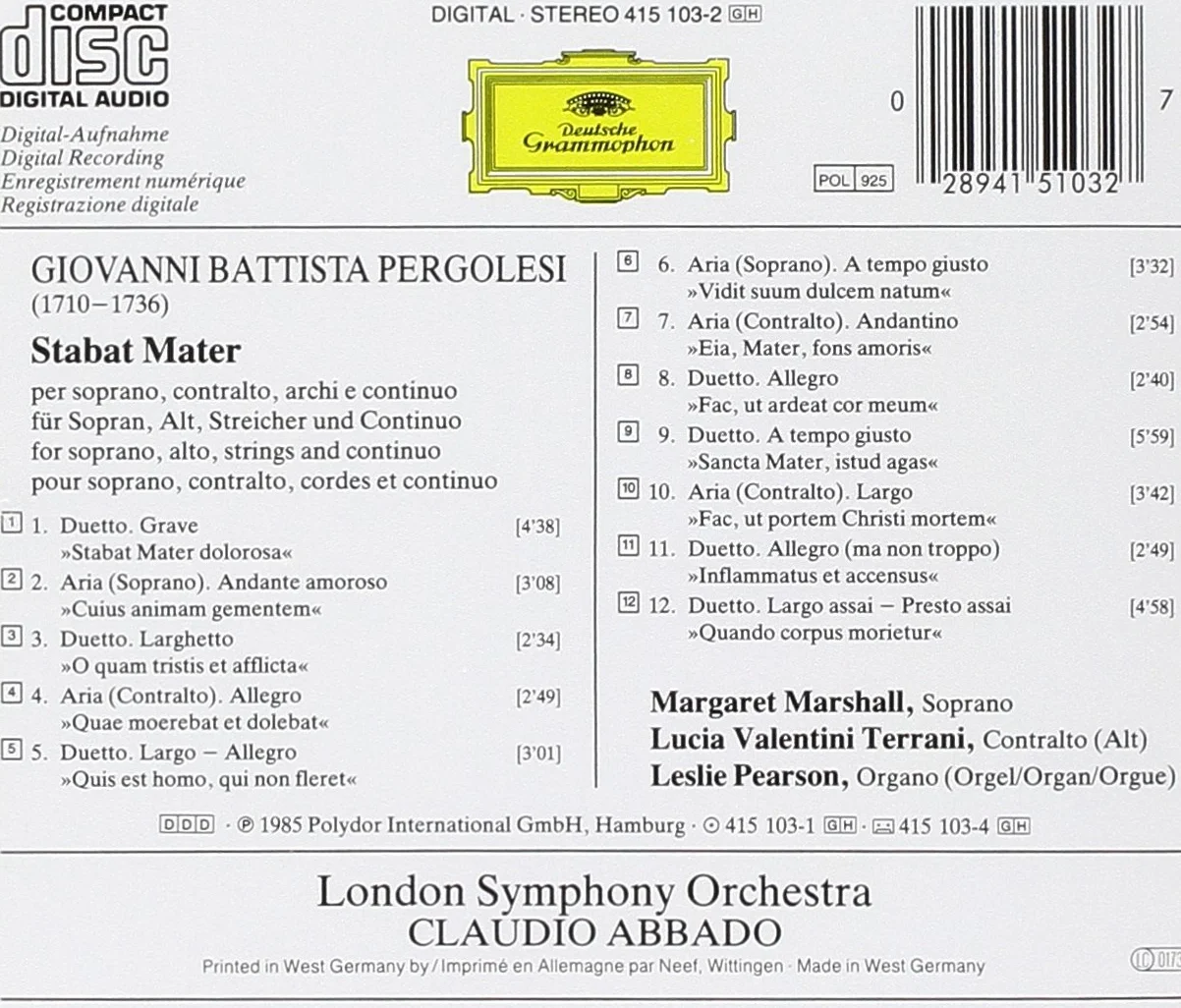Pergolesi: Stabat Mater