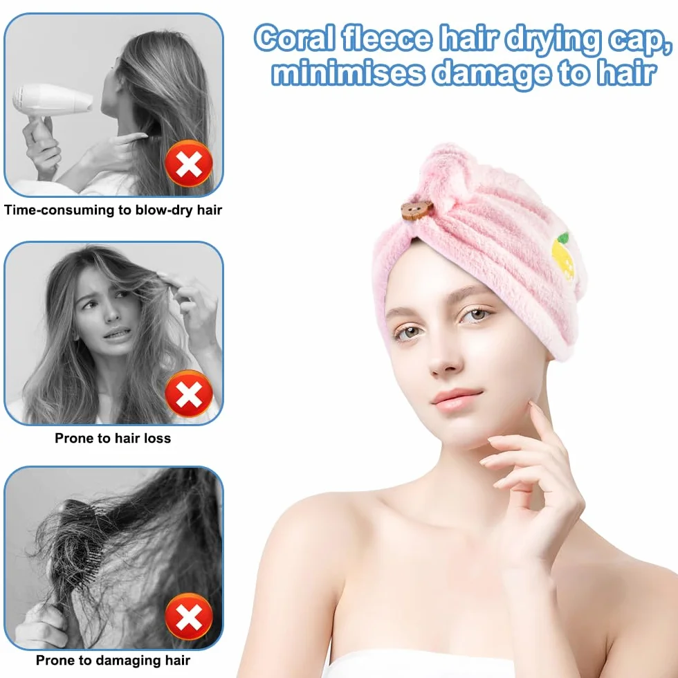 4 turban do włosów dla kobiet, 65 x 25 cm, zestaw turbanów do włosów, ręcznik z mikrofibry, zestaw turbanów do włosów, ręcznik z mikrofibry, do gospodarstwa domowego, salonów fryzjerskich, studia