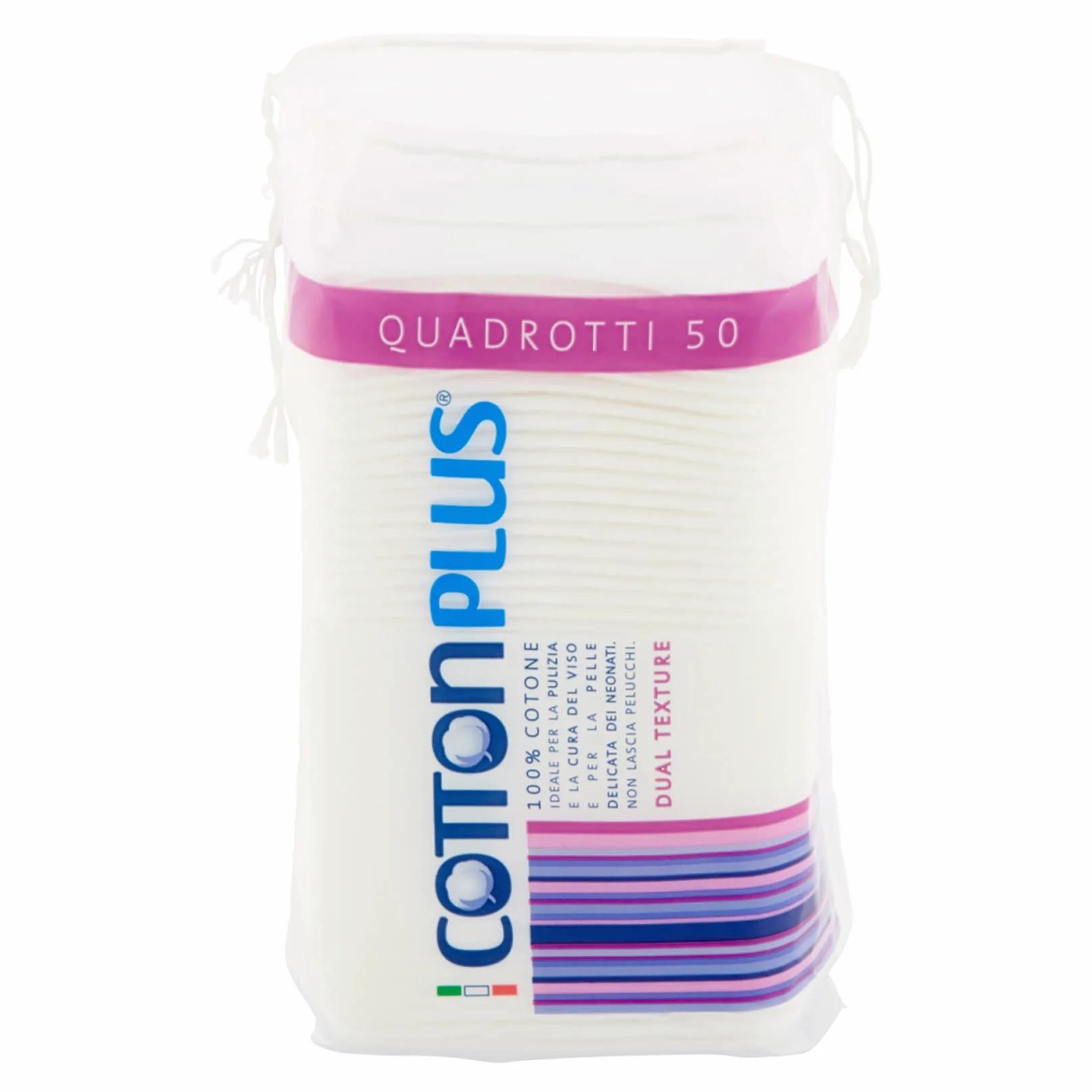 Cotton Plus Quadrotti waciki bawełniane 100% hydrofilowa bawełna podwójna tekstura 50 padów