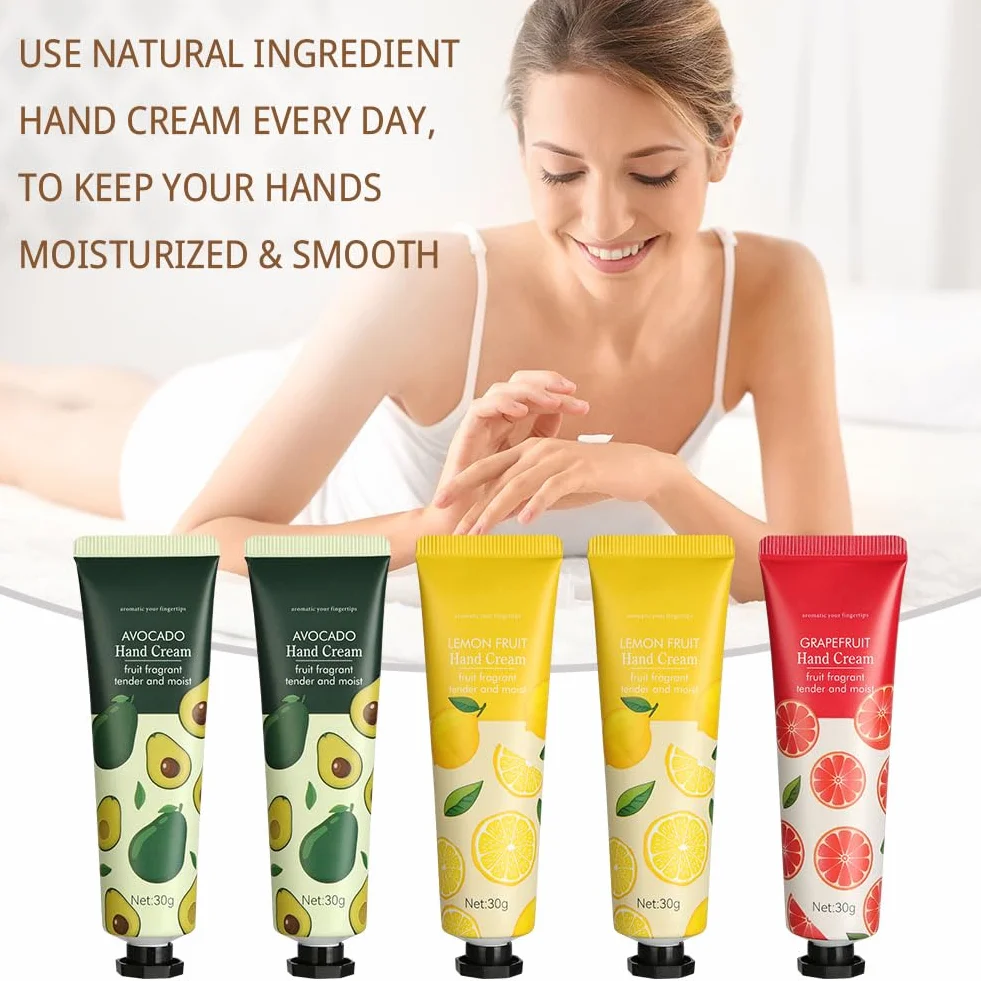 LOPHE Krem do rąk nawilżający 30g x 5 naturalny kwiatowy zestaw podróżny