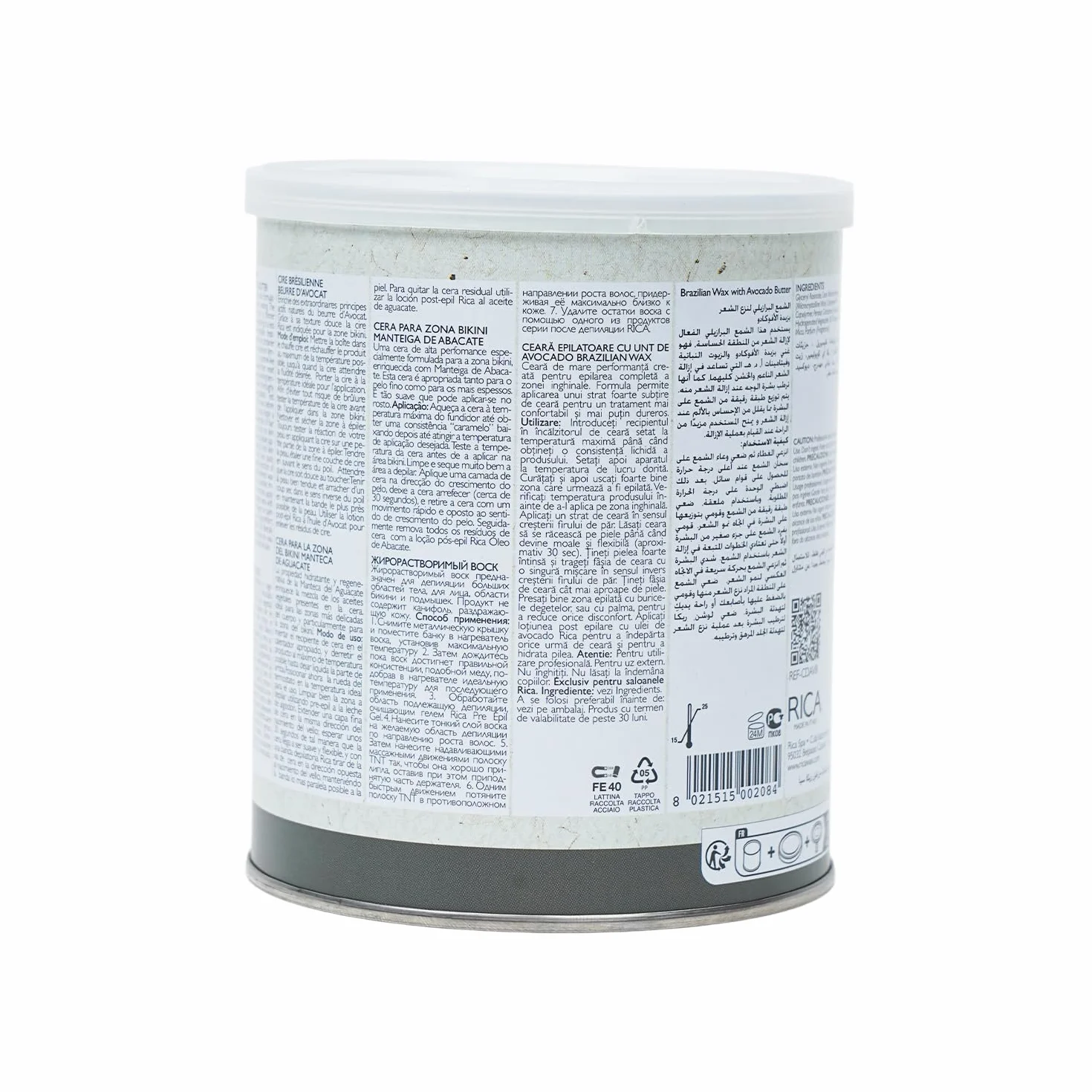 RICA Wosk brazylijski 800 ml do usuwania owłosienia okolic intymnych i pod pachami, gorący wosk bez pasków