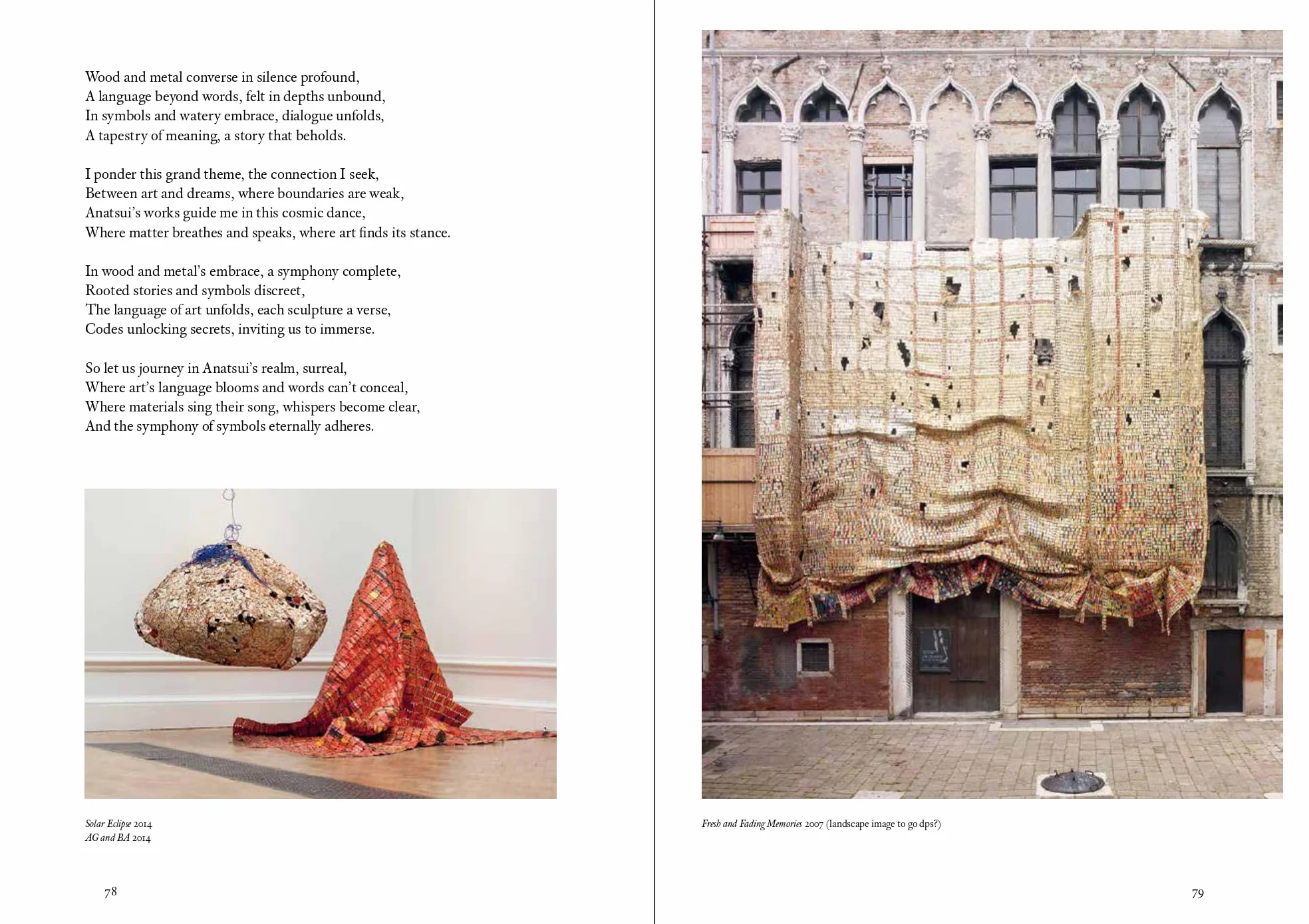 El Anatsui Behind the Red Moon /anglais