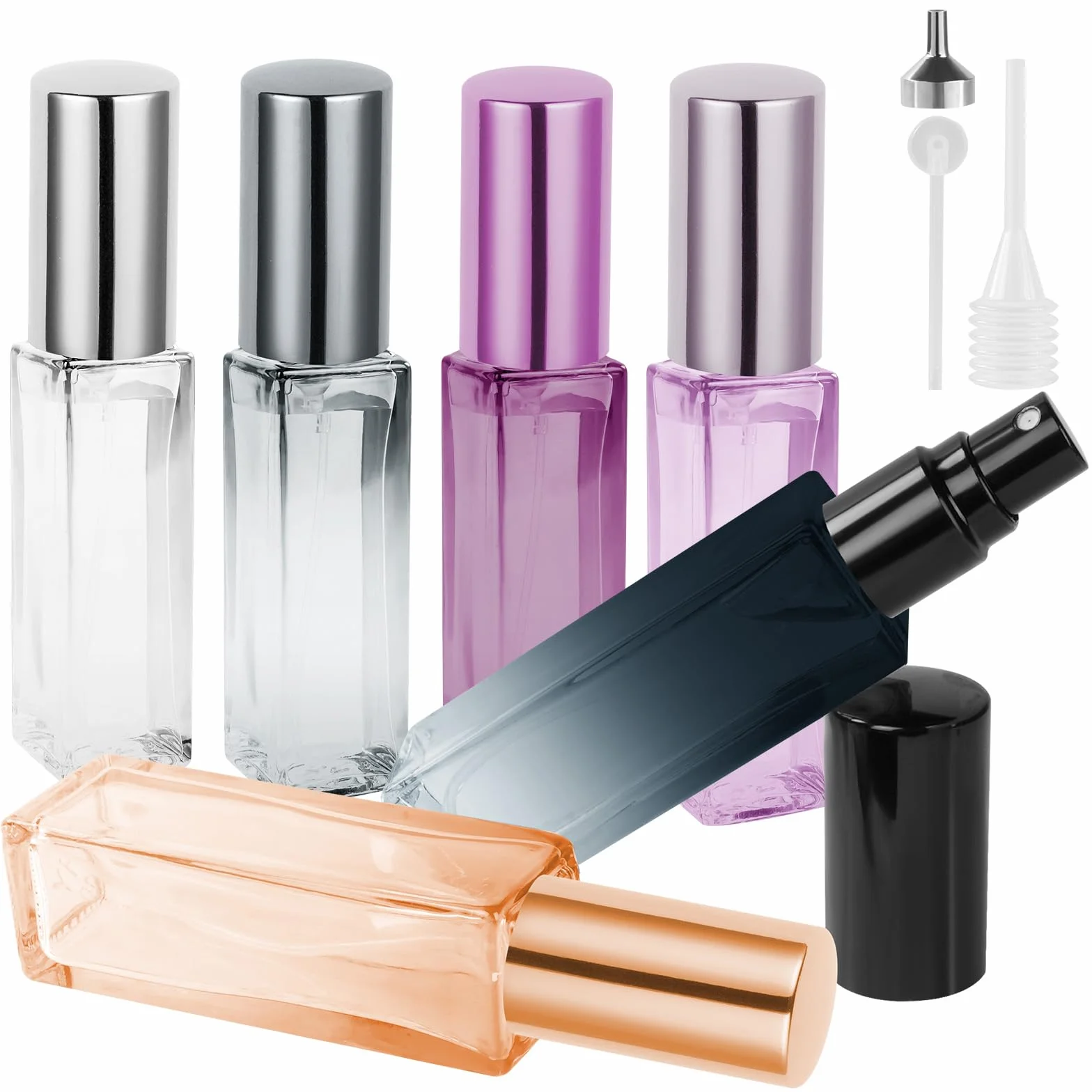LOPHE Atomizer wielokrotnego napełniania 10 ml, przenośny, mini butelka do perfum