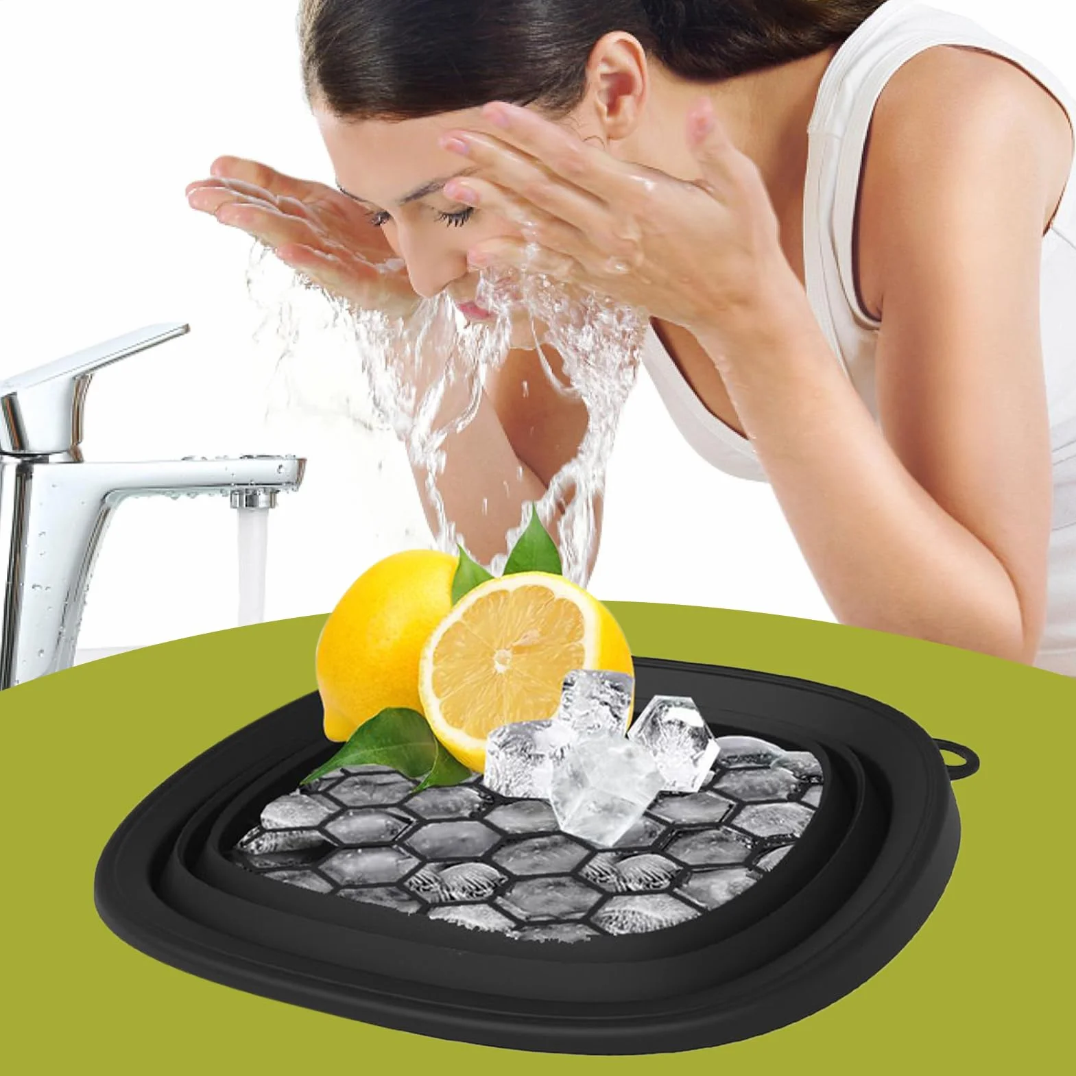 Ice Face Bowl Facial Ice Bath Cold Plunge Basin 9.53in Portable Reusable Spa Tool
