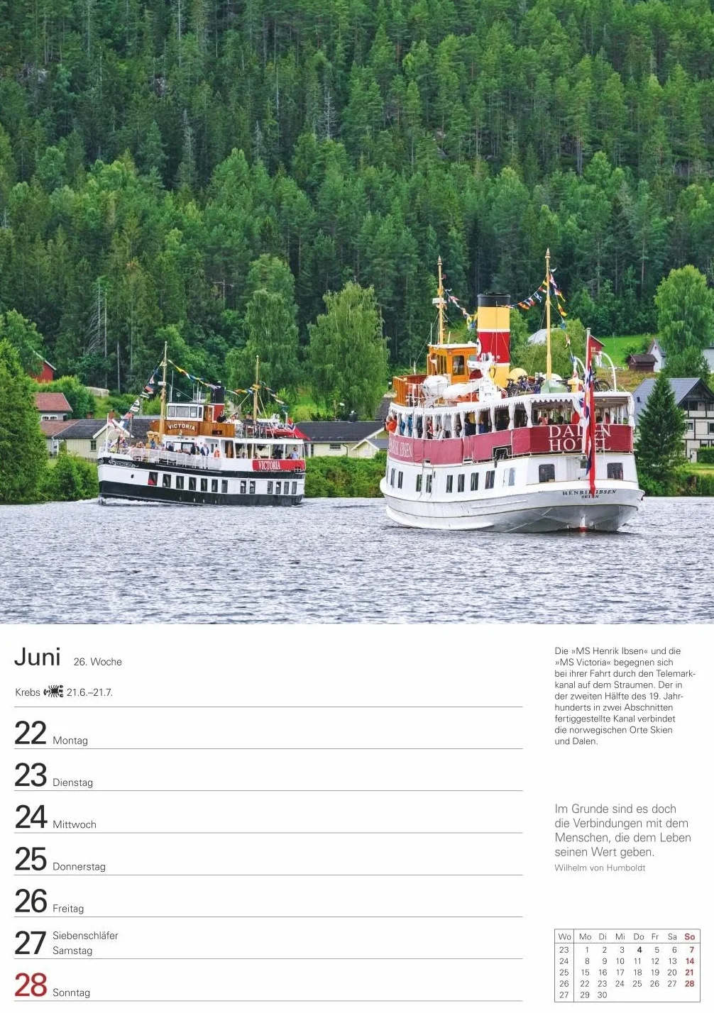 Skandinavien Wochenplaner 2026 - Eine Reise in 53 Bildern: Praktischer Foto-Kalender mit traumhaften Aufnahmen und Platz für Organisatorisches. Terminkalender mit Zitaten und Wochenkalendarium