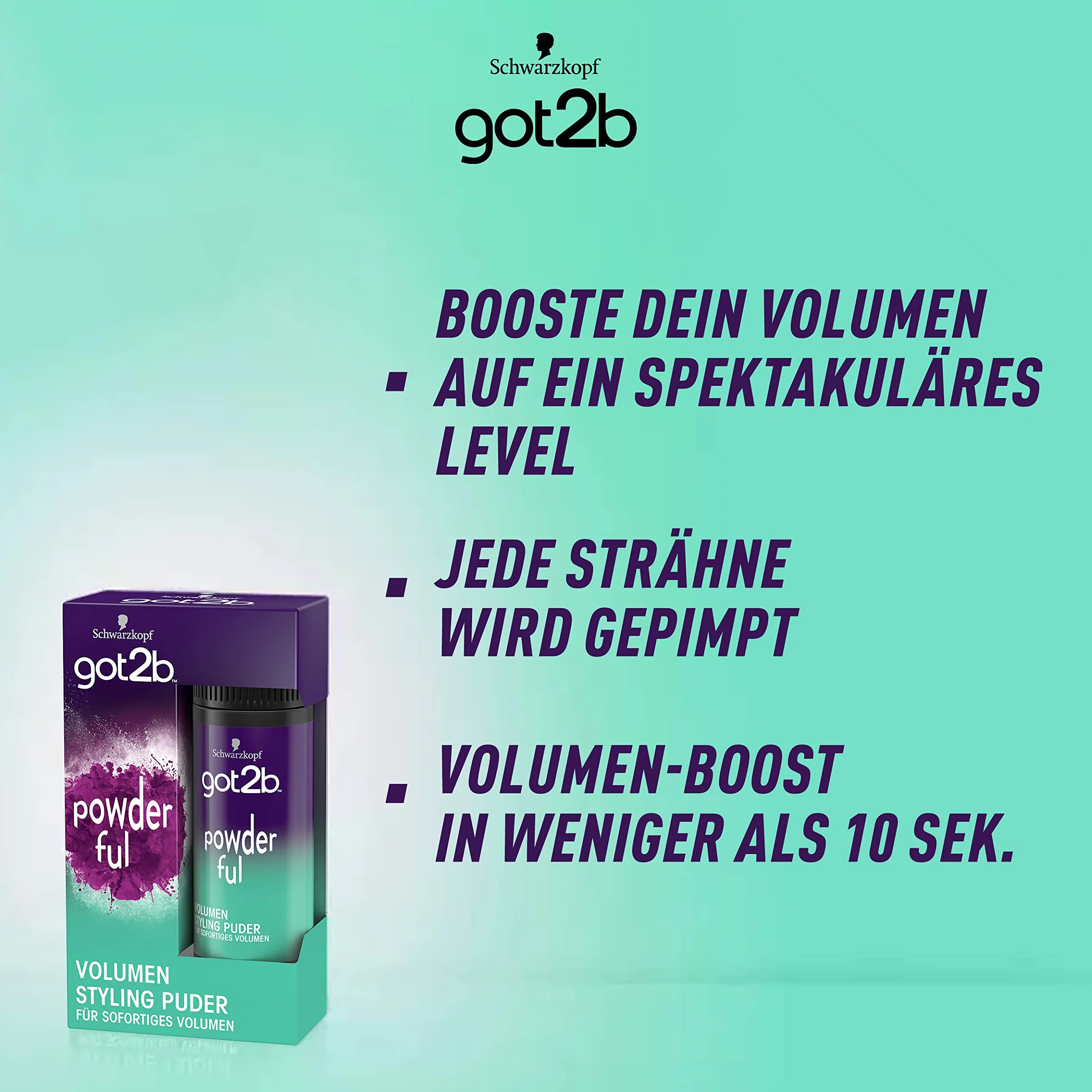 Schwarzkopf got2b Puder do stylizacji włosów, 1 opakowanie (1 x 10 g)