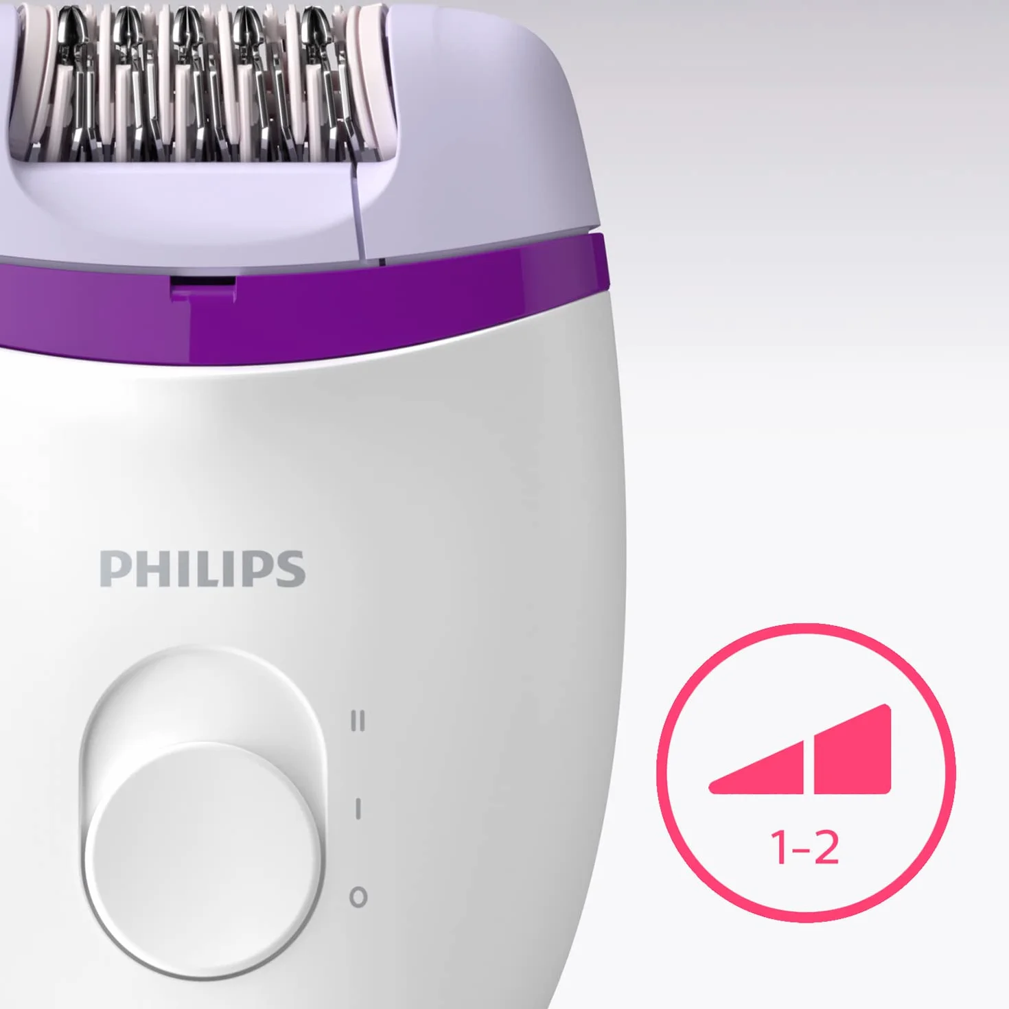 Philips Satinelle Essential BRE225/00 Kompaktowy depilator do nóg 2 ustawienia prędkości zasilany sieciowo 15 V