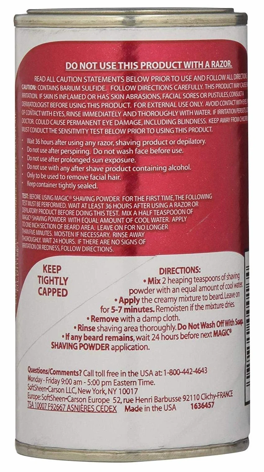 Magic Red Shaving Powder 4,5oz. X-Strength Depilatory (2 sztuki) by Magic