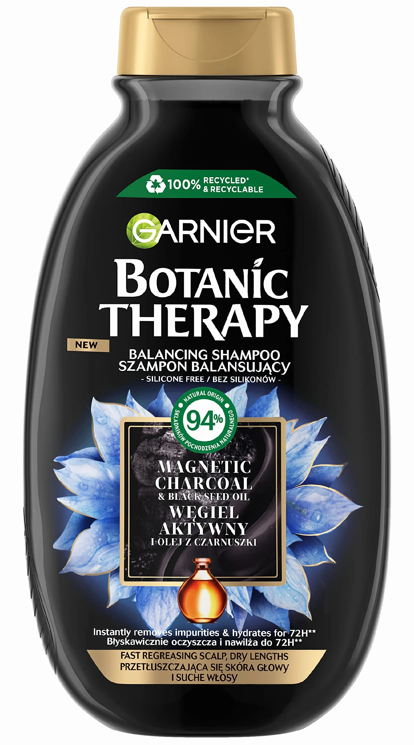 Garnier Botanic Therapy szampon do włosów Węgiel Aktywny i Olej z Czarnuszki 400 ml