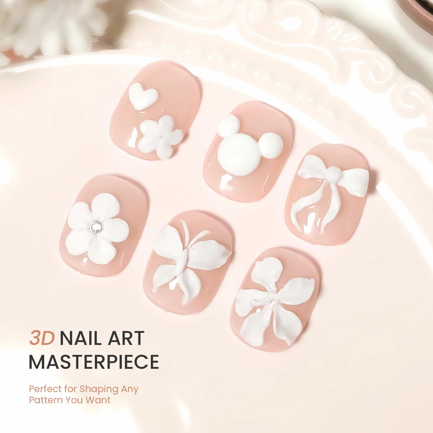 JODSONE White żel 3D Nail Art 15 g żel do modelowania