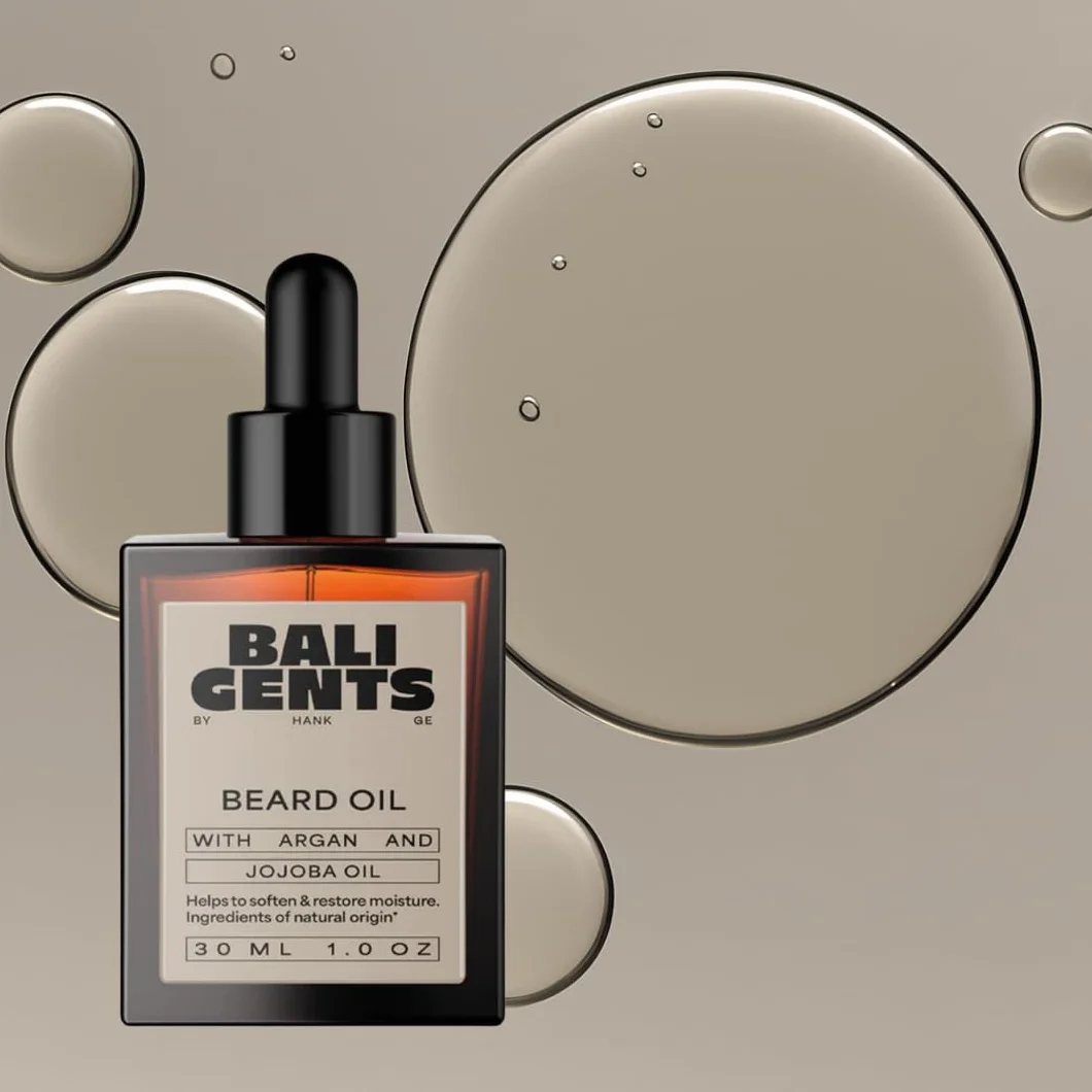 BALI GENTS Beard Oil – wegański olejek do brody z olejkiem arganowym, jojoba i słonecznikowym, 30 ml