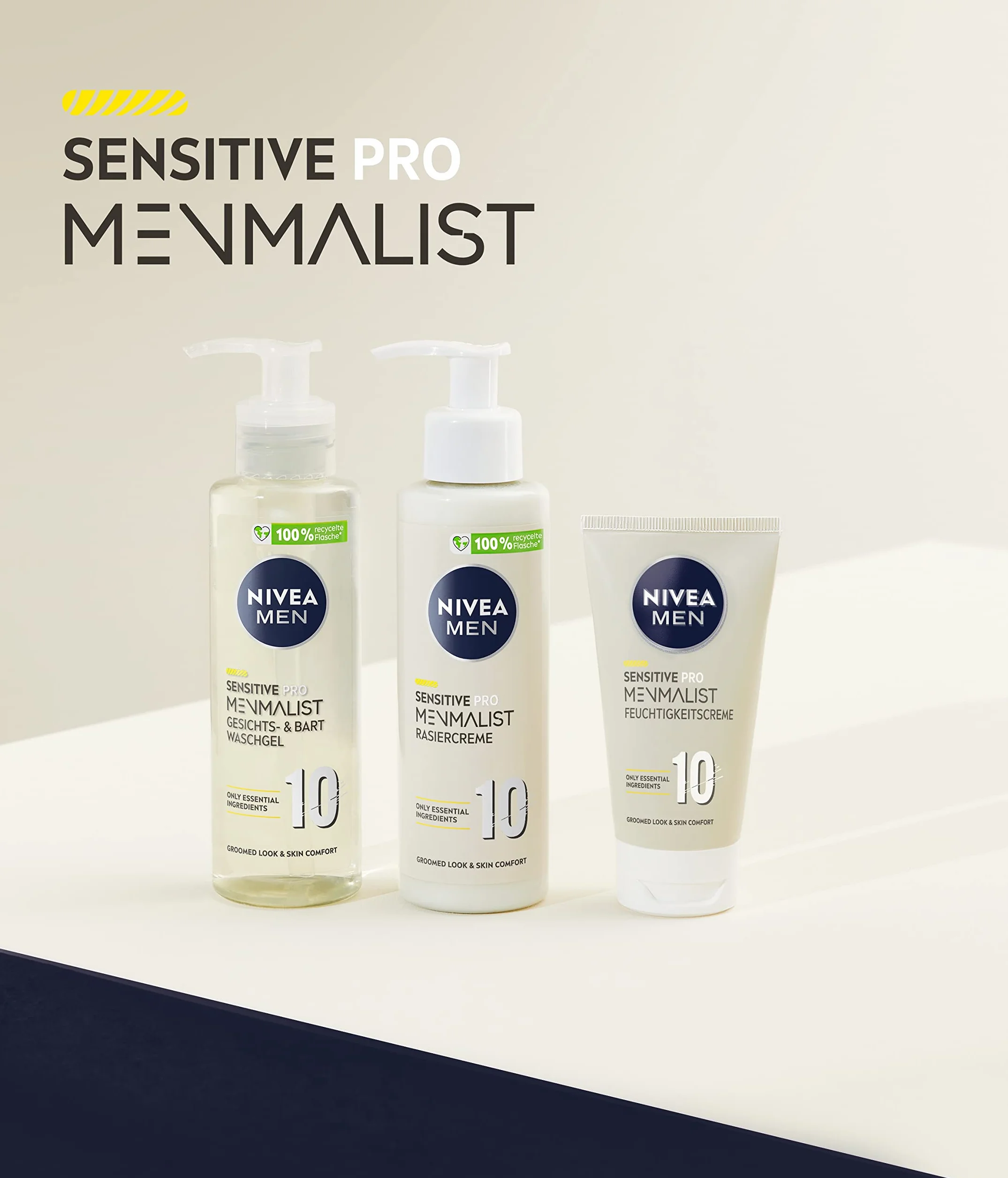 NIVEA MEN Sensitive Pro Menmalist krem do golenia 200 ml żel do golenia łagodna formuła