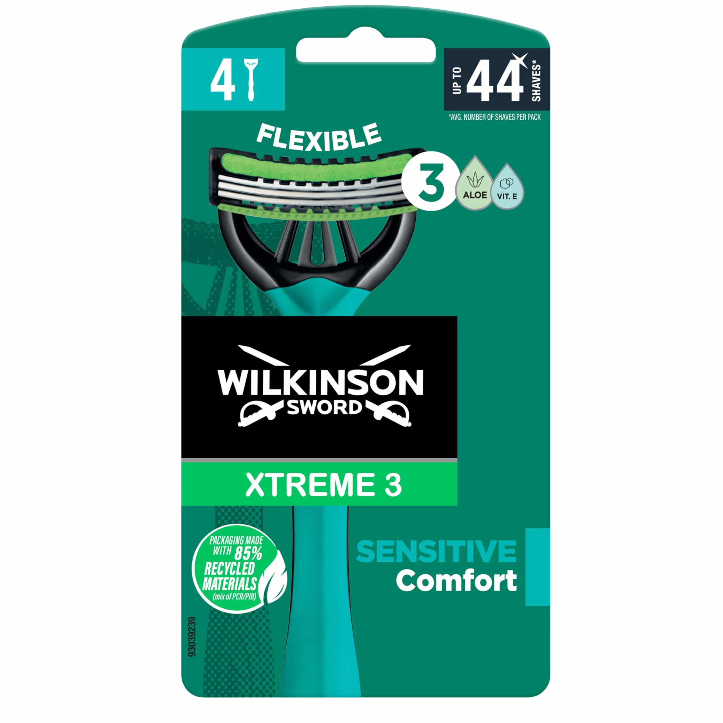 Wilkinson Xtreme 3 Sensitive Jednorazowe Maszynki do Golenia, 4 Sztuk