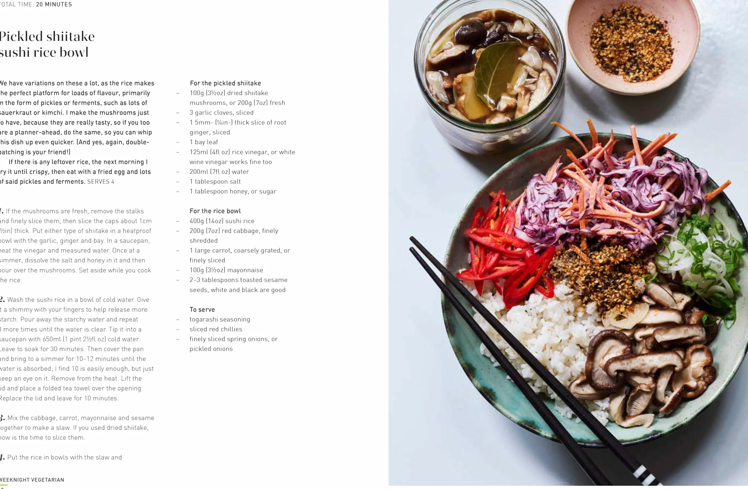 Weeknight Vegetarian: Easy vegetable recipes for lunch & dinner