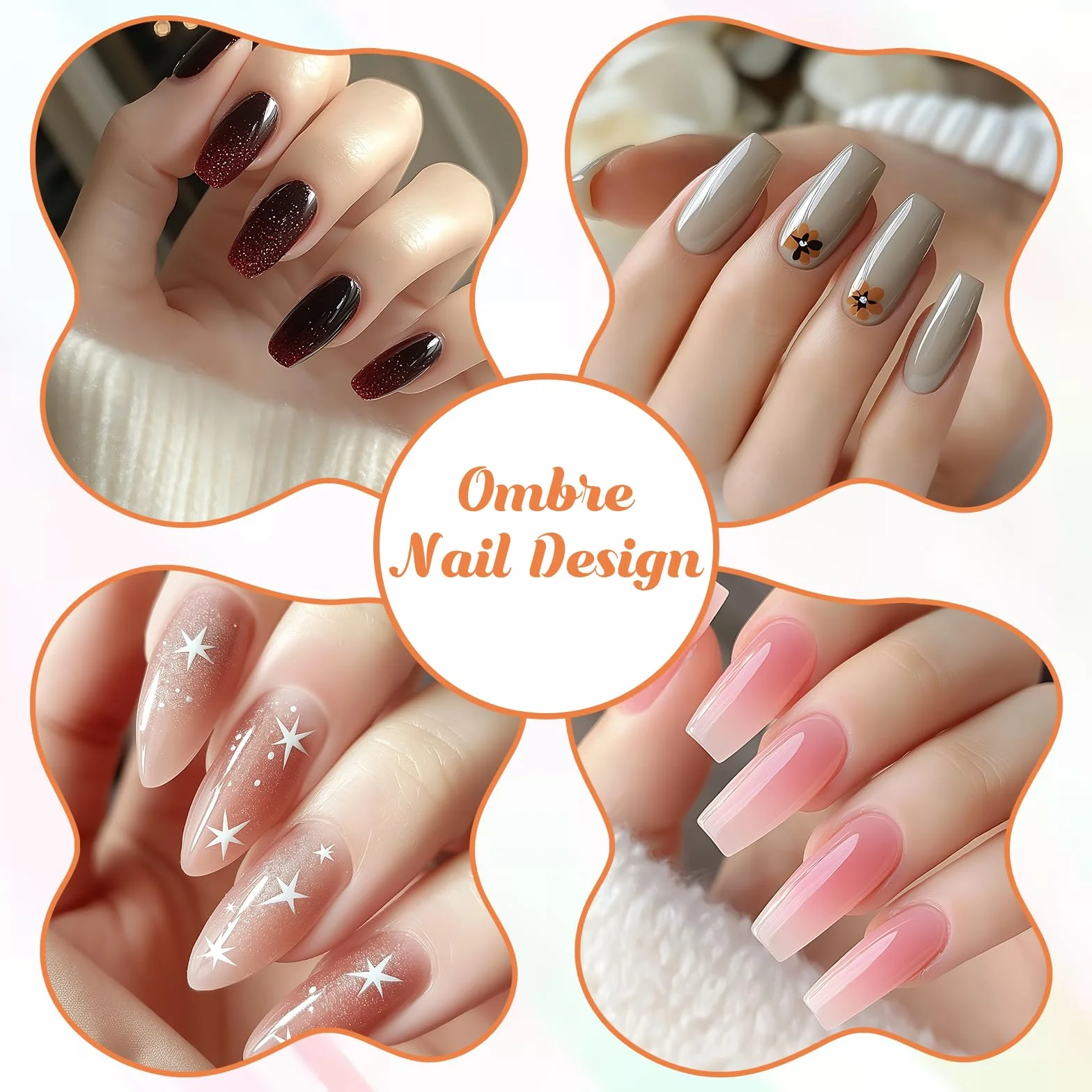 200 sztuk gąbek do zdobienia paznokci z metalowym chwytakiem, gąbka, pędzel, akcesoria do stylizacji paznokci, aplikator do manicure, gradientu, gąbek, do tworzenia wzorów