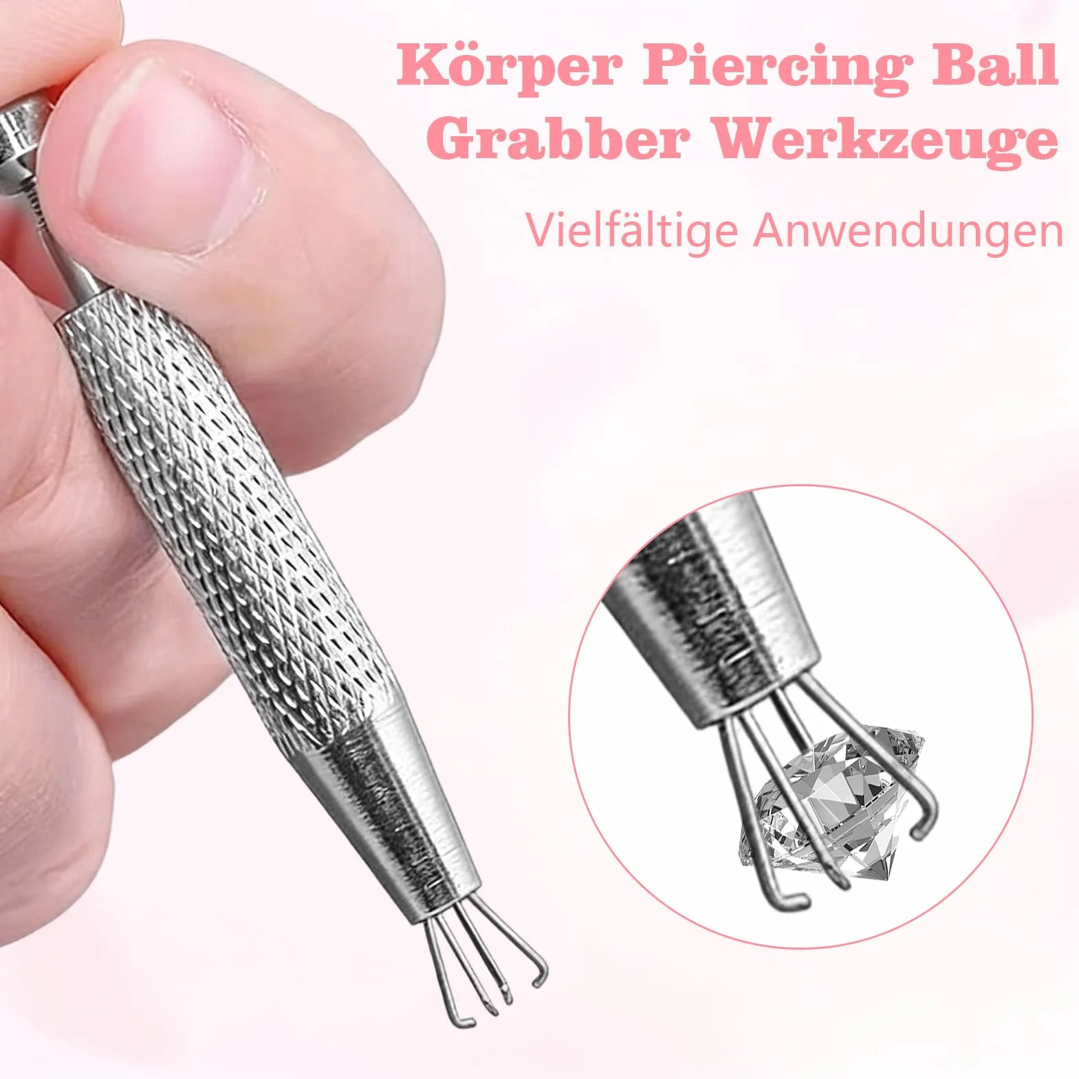 Zestaw chwytaków do piercingu, 16 g, 18 g, zestaw do piercingu, do nosa, ucha, brzucha, warg,