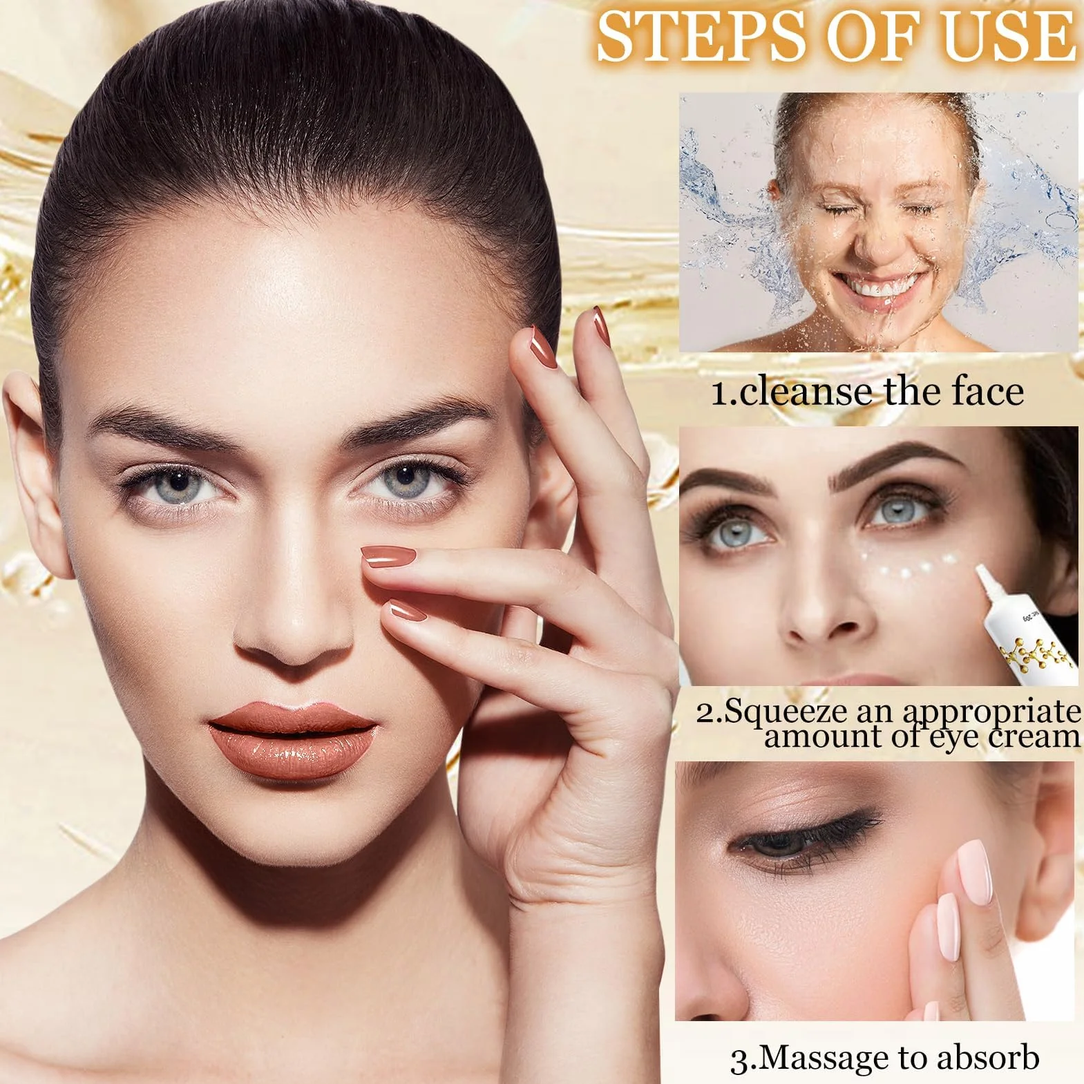 Rapid Wrinkle Repair krem pod oczy z kolagenem retinolem i kwasem hialuronowym przeciw zmarszczkom