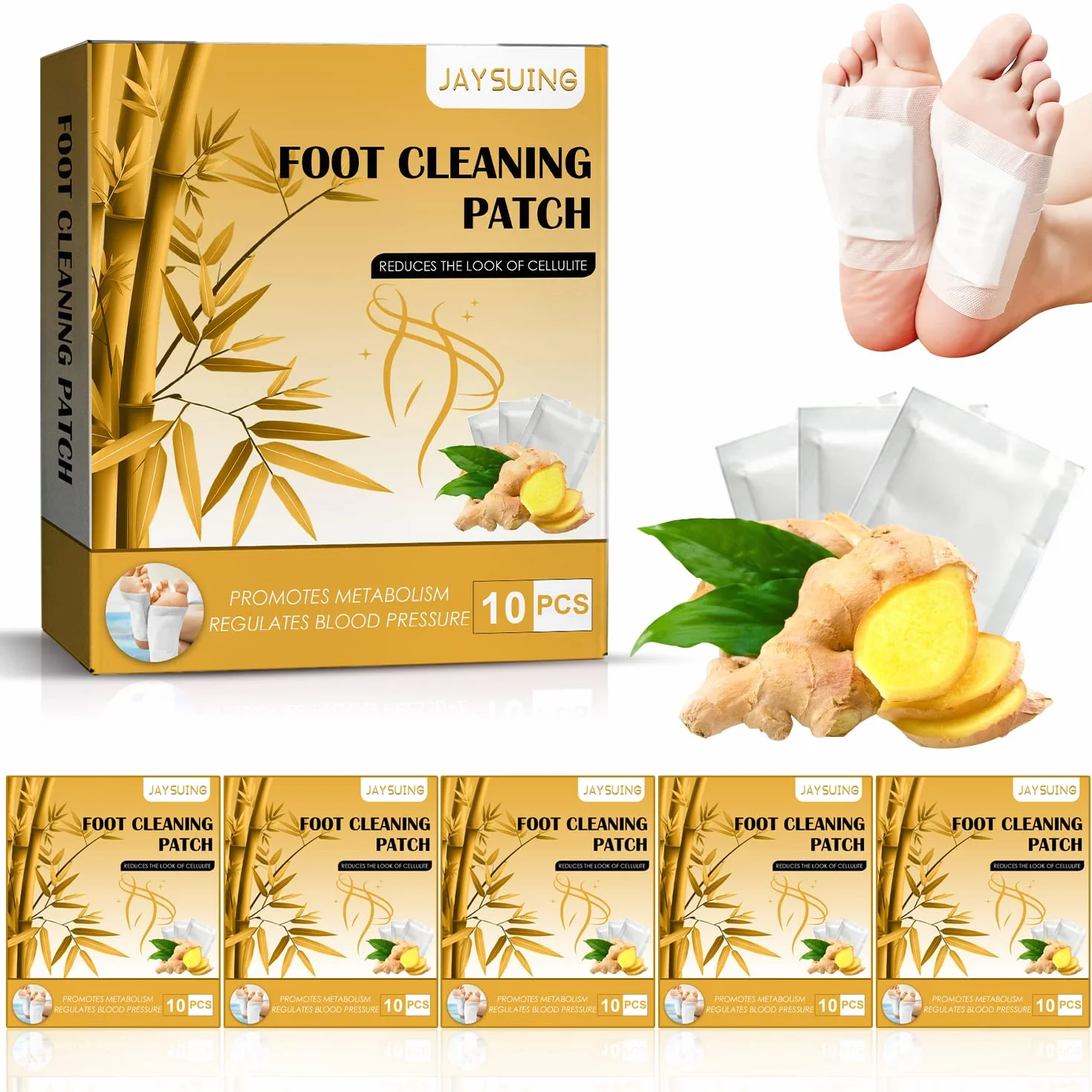 Zestaw 60 sztuk detoksykacyjnych plastrów do stóp, Detox Strong Pure Natural, detoksykacyjne plastry na stopy do ogrzewania całego ciała, łagodzi stres, poprawia sen