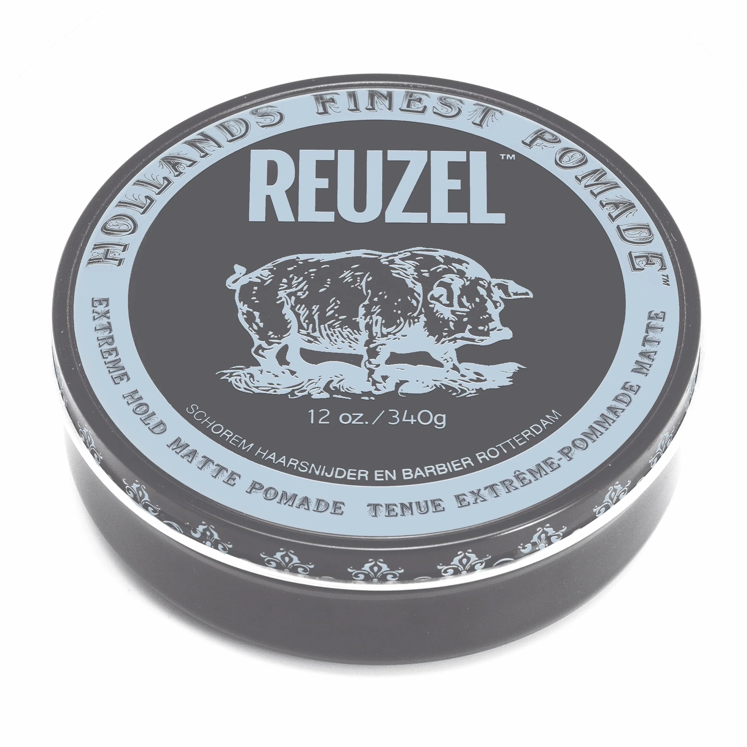 Reuzel Extreme Hold Matte Pomade - Men's Concentrated Wax Formula With Natural And Organic Hold - A Vegan Defining And Thickening Product That's Easy To Apply And Remove - Original Fragrance - 12 Oz