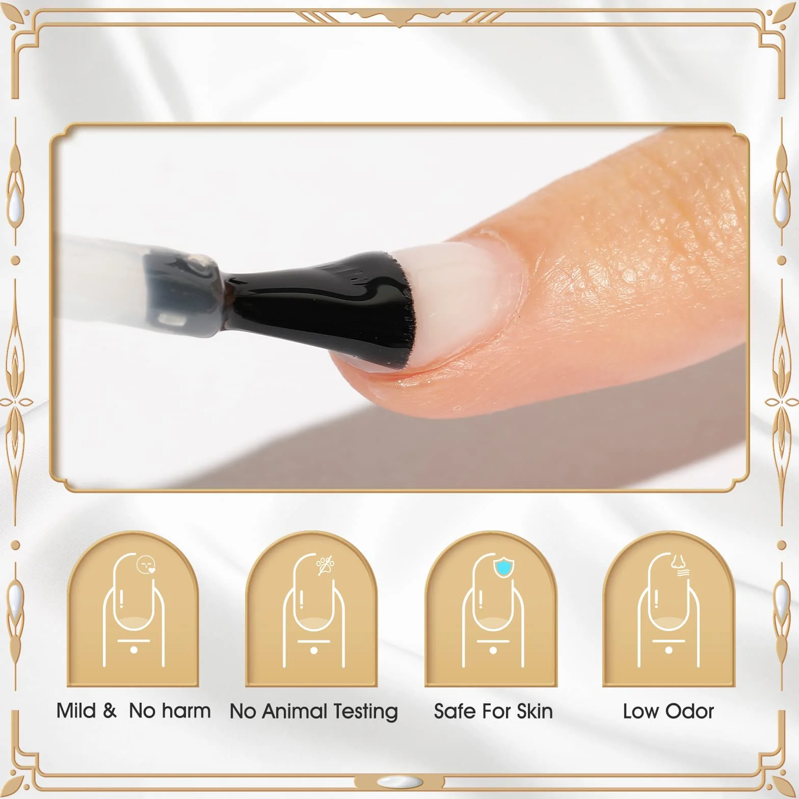 ROSALIND Base Coat i Top Coat lakier żelowy UV LED Soak Off Gel Polish Baza i Top Coat Zestaw do Manicure 2 szt. 10ml