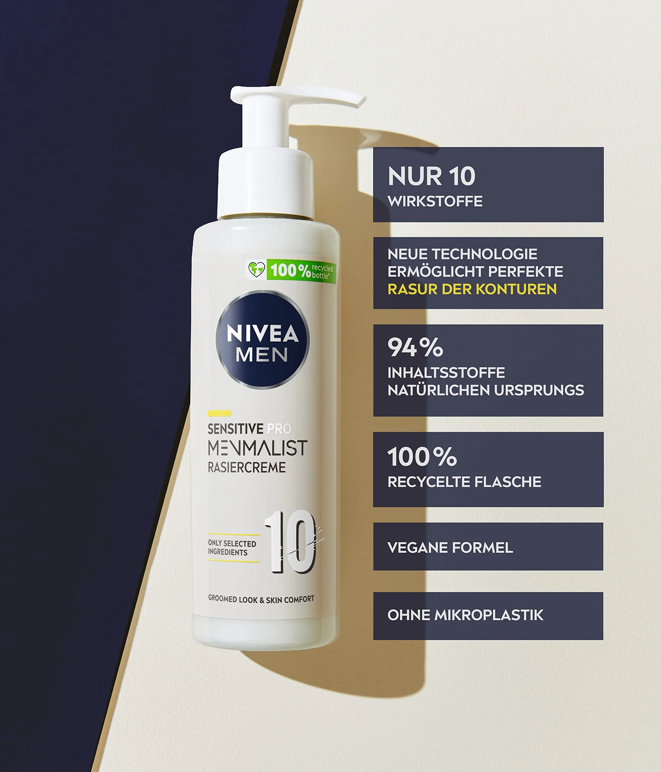 NIVEA MEN Sensitive Pro Menmalist krem do golenia 200 ml żel do golenia łagodna formuła