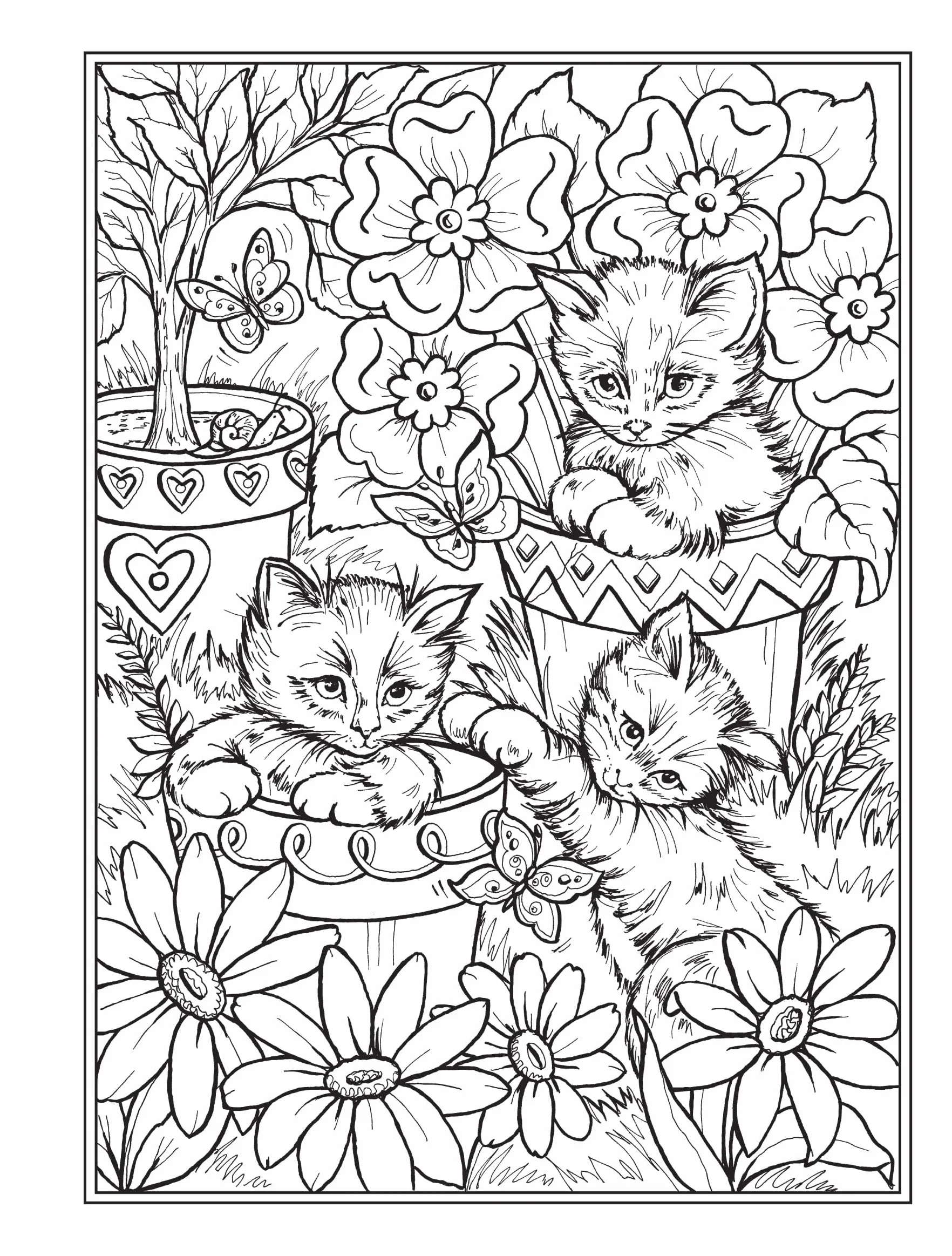 Creative Haven It's a Cat's World! Coloring Book