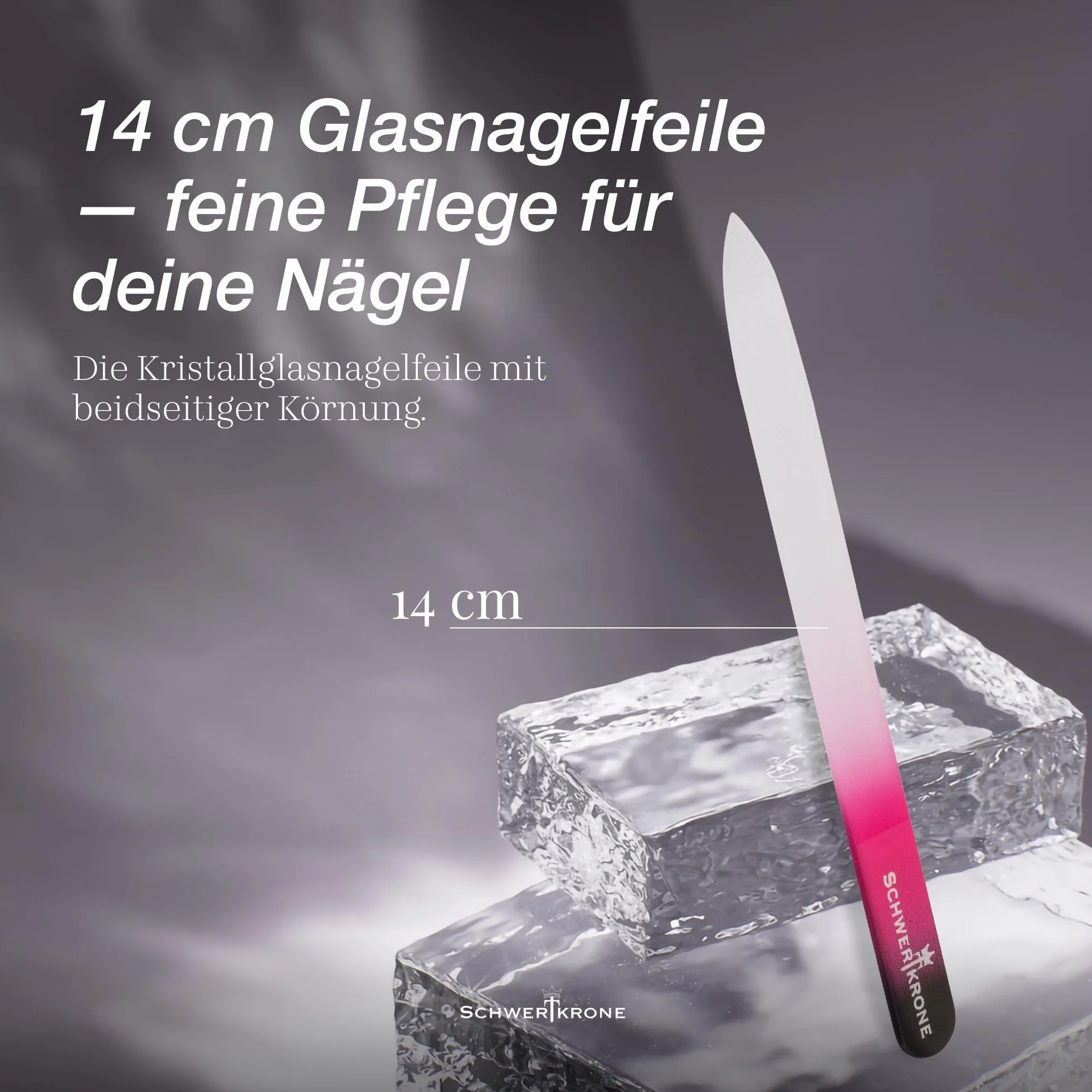 Schwertkrone Crystal pilnik do paznokci oryginalny z Czech 14 cm dwustronny