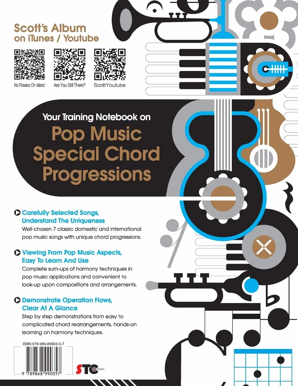 Your Training Notebook on Pop Music Special Chord Progressions: A must-owned tool book for Composition / Learning / Harmony / Arrangement (Suitable for guitar and more musical instruments)