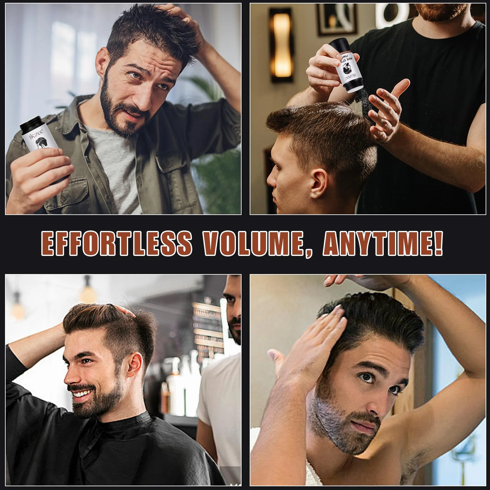Proszek do stylizacji, puder teksturujący do włosów, puder tekstury do włosów dla mężczyzn, Fijación Duradera, Acabado Mate para Todo Tipo de Cabello, 10 g