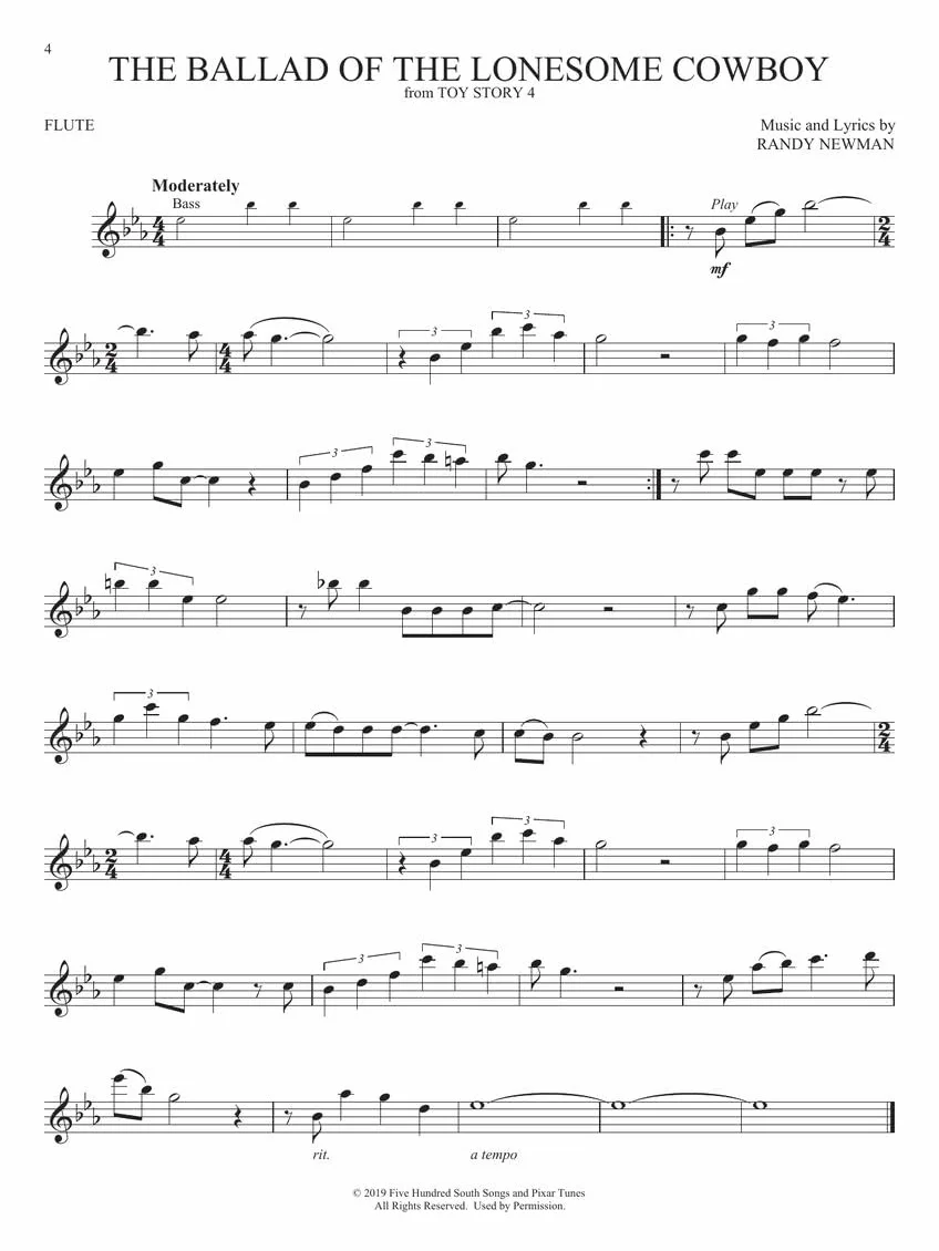 Favorite Disney Songs: Instrumental Play-Along for Flute