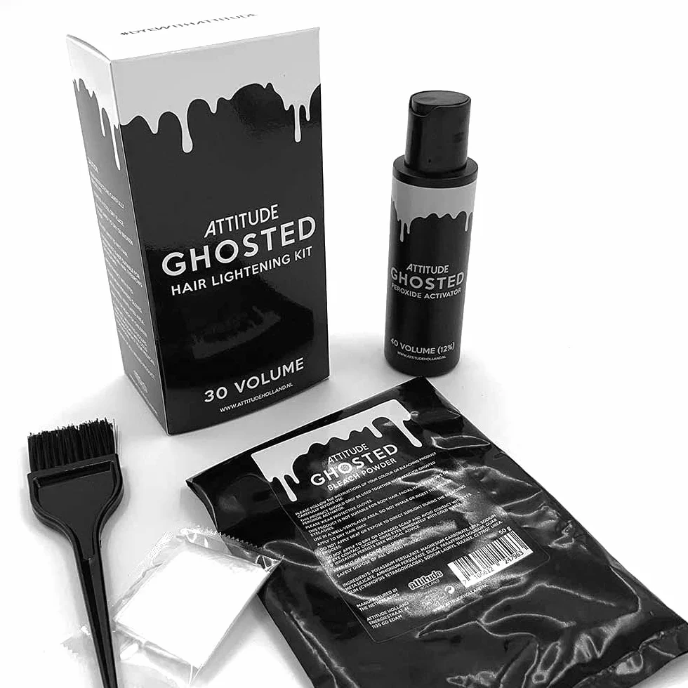 Attitude Hair Dye Ghosted 30 Volume KIT (9%) Zestaw do rozjaśniania włosów Biały