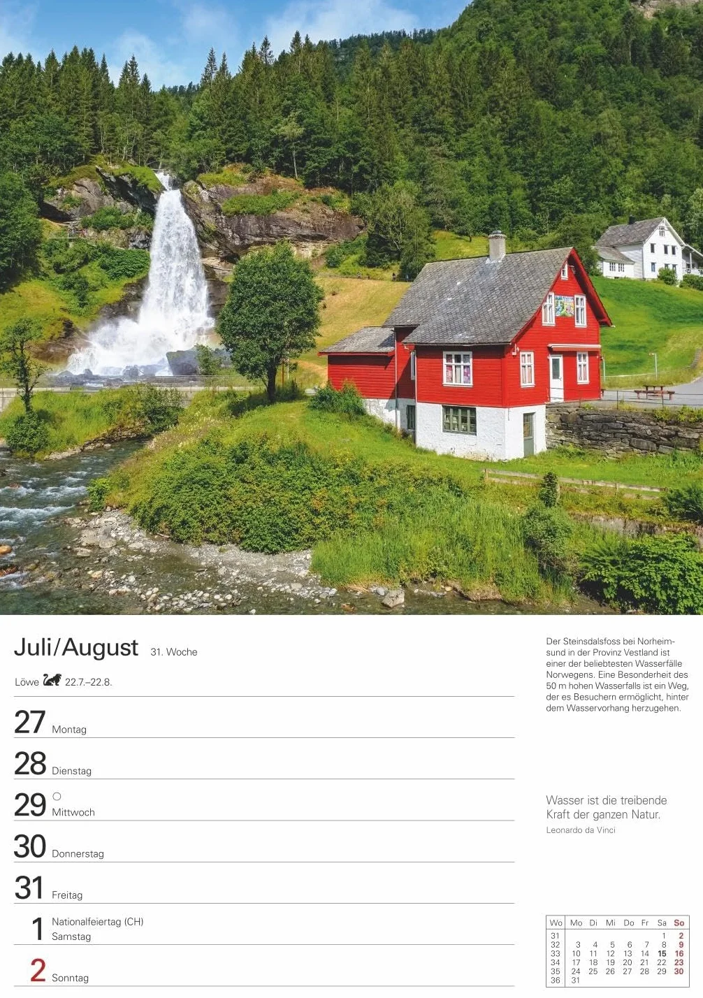 Skandinavien Wochenplaner 2026 - Eine Reise in 53 Bildern: Praktischer Foto-Kalender mit traumhaften Aufnahmen und Platz für Organisatorisches. Terminkalender mit Zitaten und Wochenkalendarium