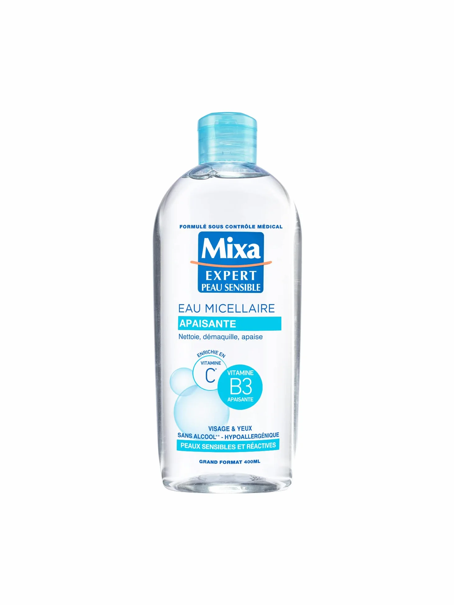 Mixa Expert Fizjologiczna skóra wrażliwa na wodę micelarną, 400 ml