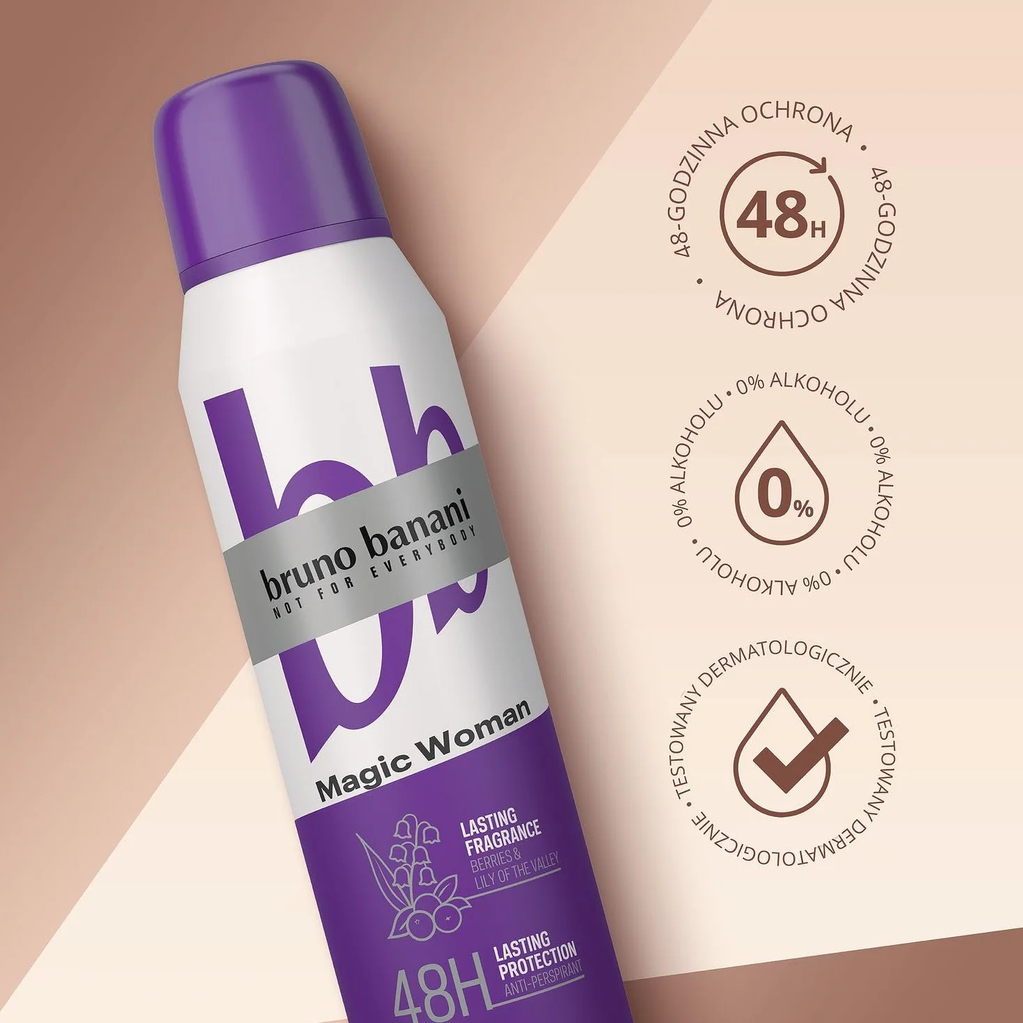Bruno Banani Magic Woman 48H Antyperspirant w Sprayu dla Kobiet 150 ml